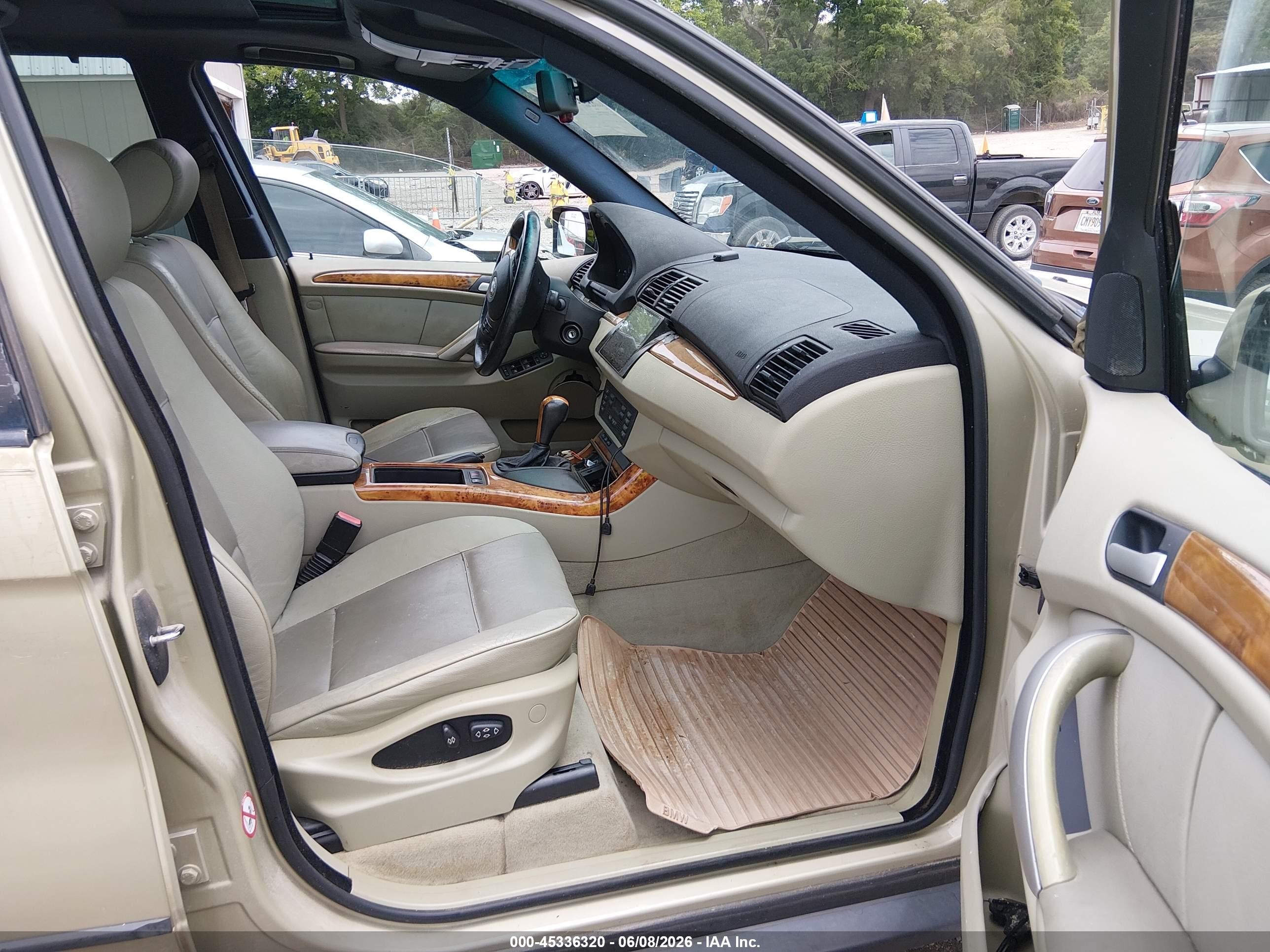 2002 Bmw X5 3.0i Gold vin: 5UXFA53552LP44298