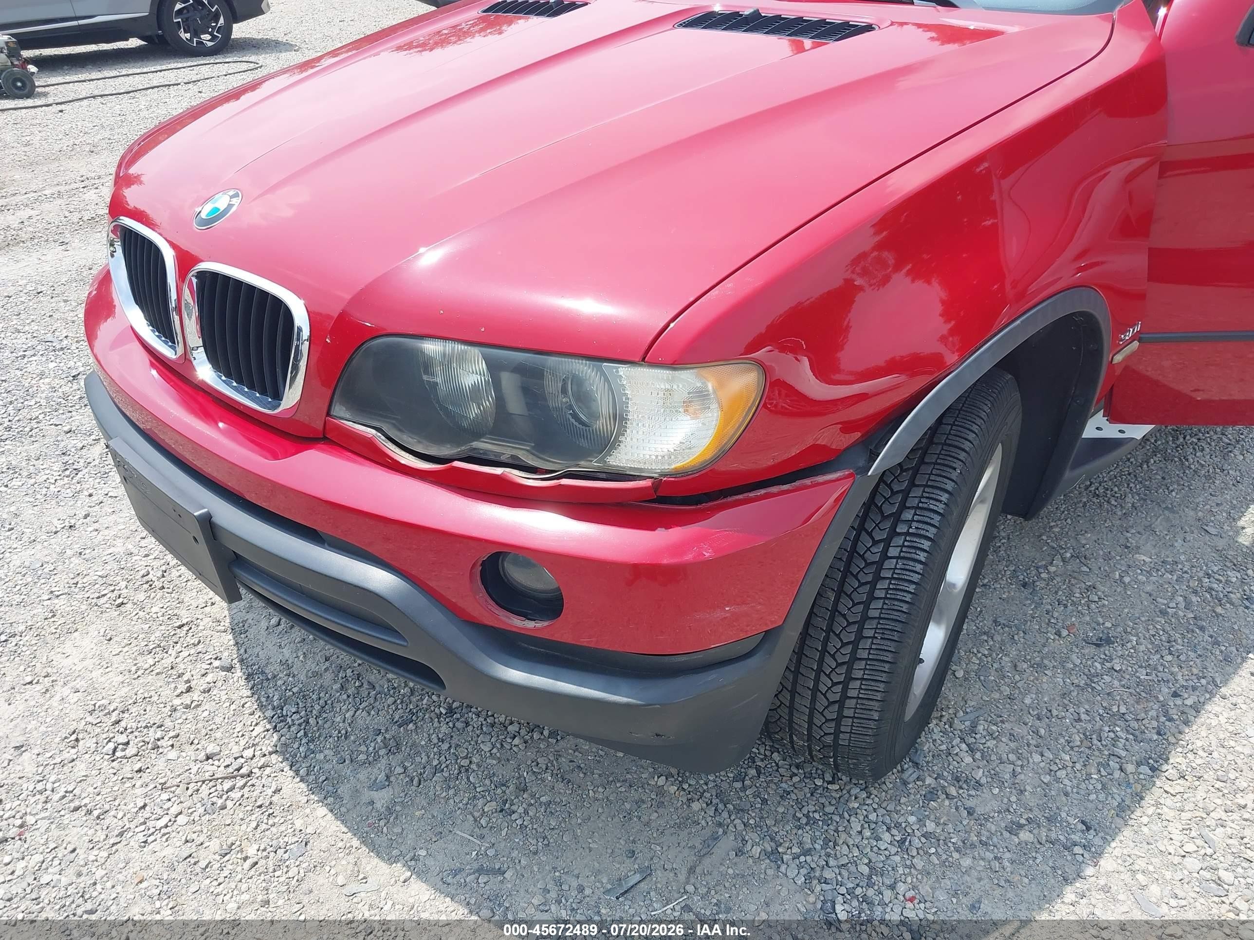 2003 Bmw X5 3.0i Red vin: 5UXFA53553LV98454