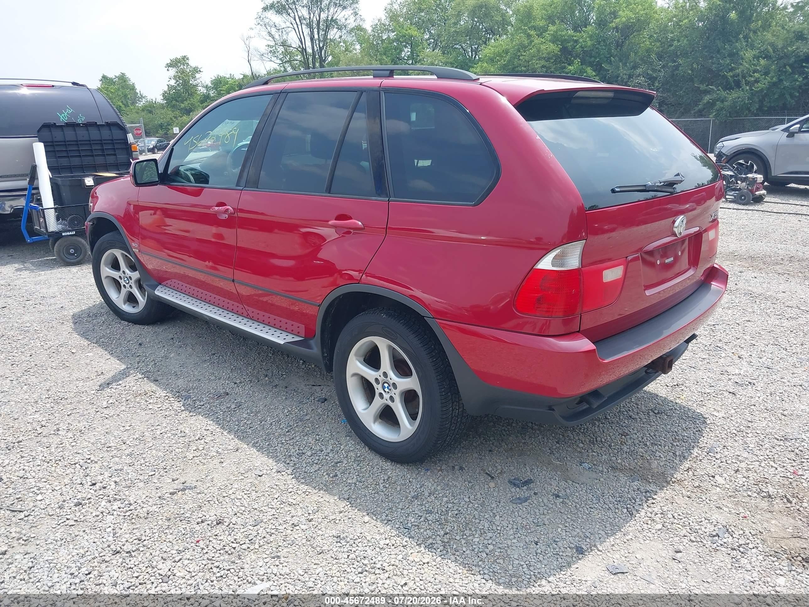 2003 Bmw X5 3.0i Red vin: 5UXFA53553LV98454