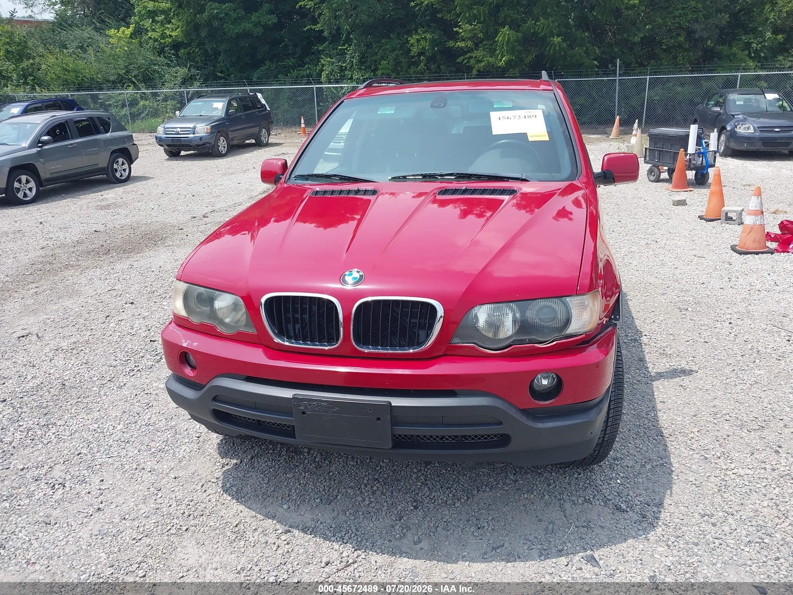 2003 Bmw X5 3.0i Red vin: 5UXFA53553LV98454