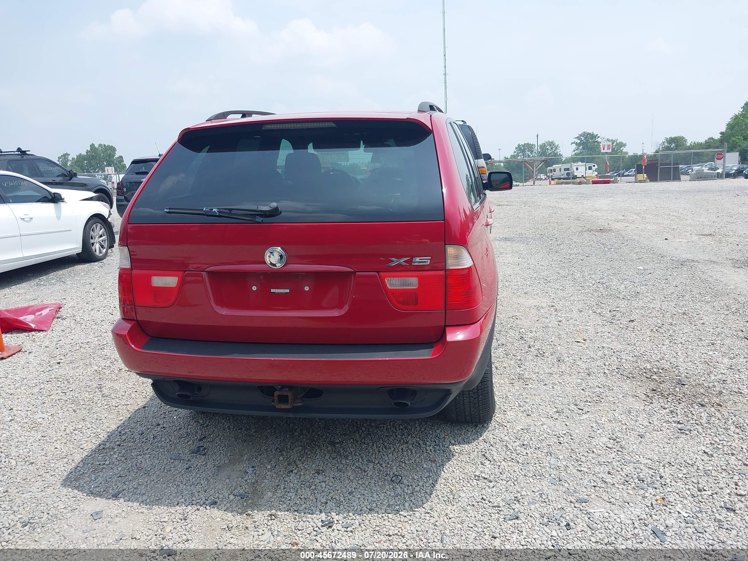2003 Bmw X5 3.0i Red vin: 5UXFA53553LV98454