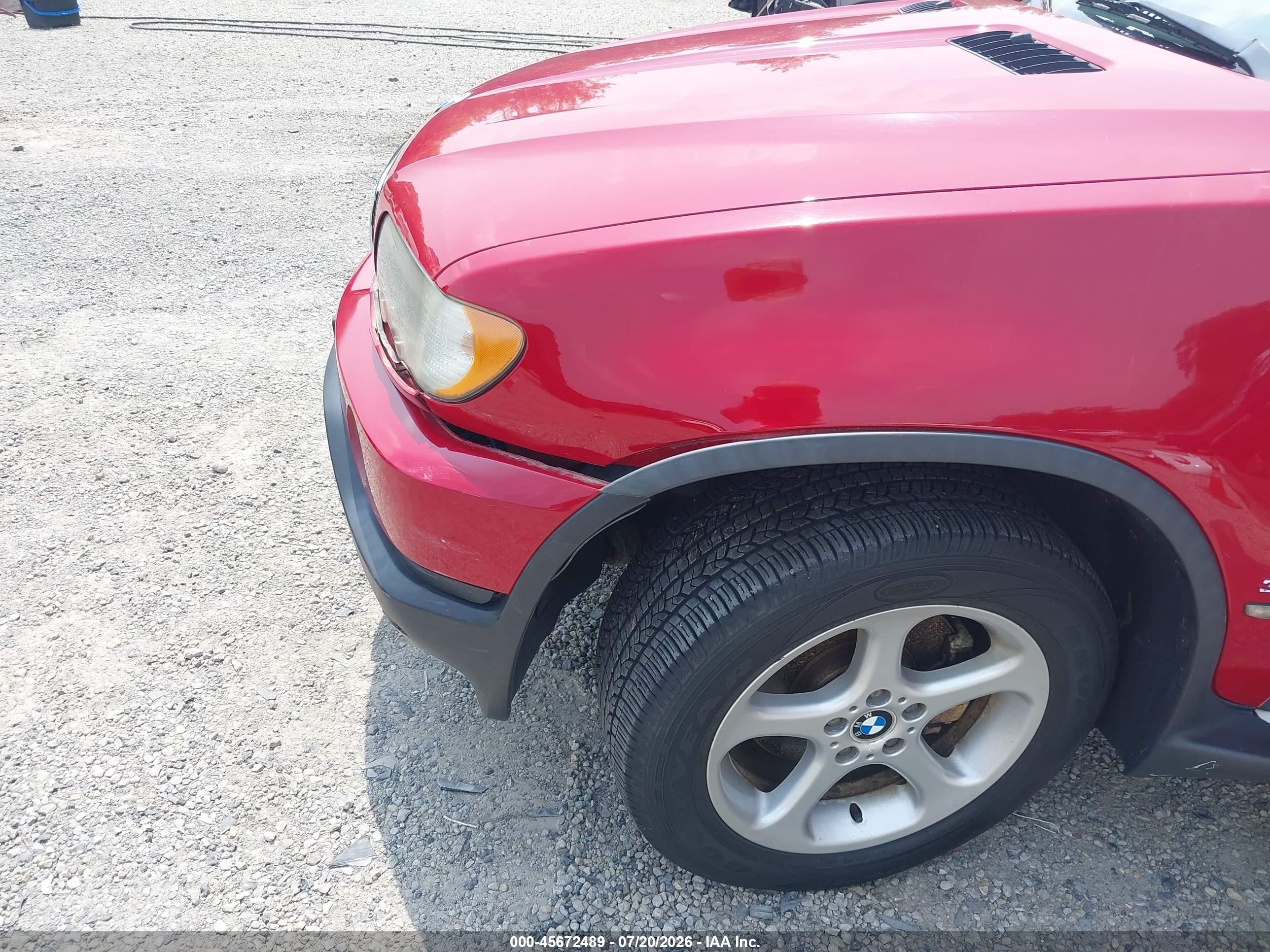 2003 Bmw X5 3.0i Red vin: 5UXFA53553LV98454