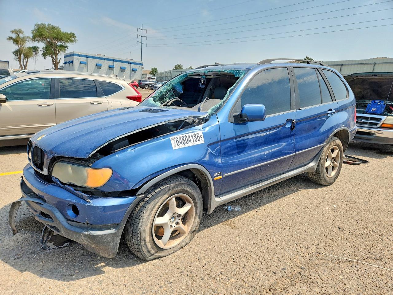 2002 Bmw X5 3.0i Blue vin: 5UXFA53562LP41197