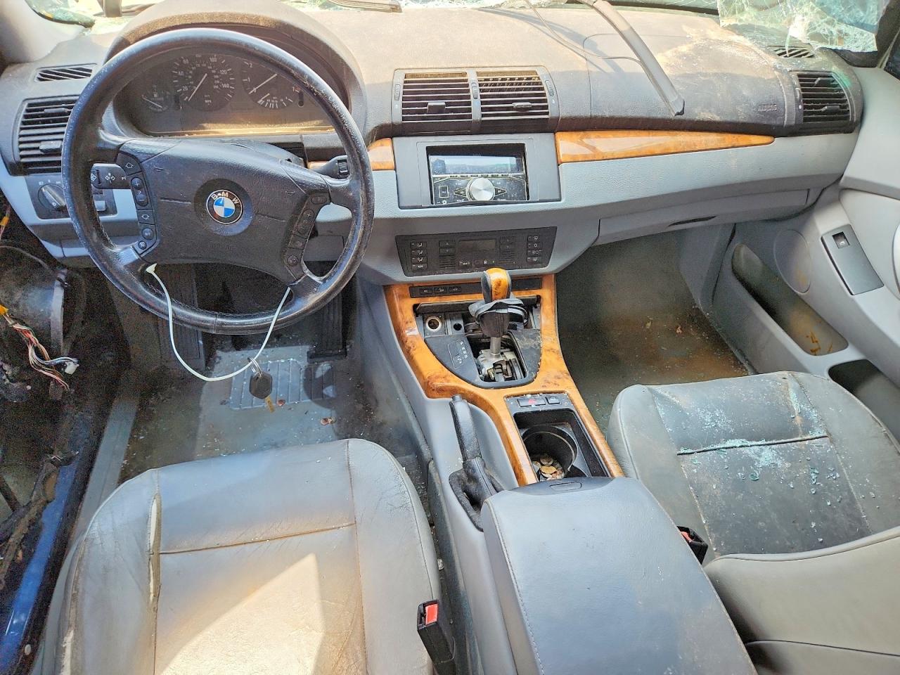 2002 Bmw X5 3.0i Blue vin: 5UXFA53562LP41197