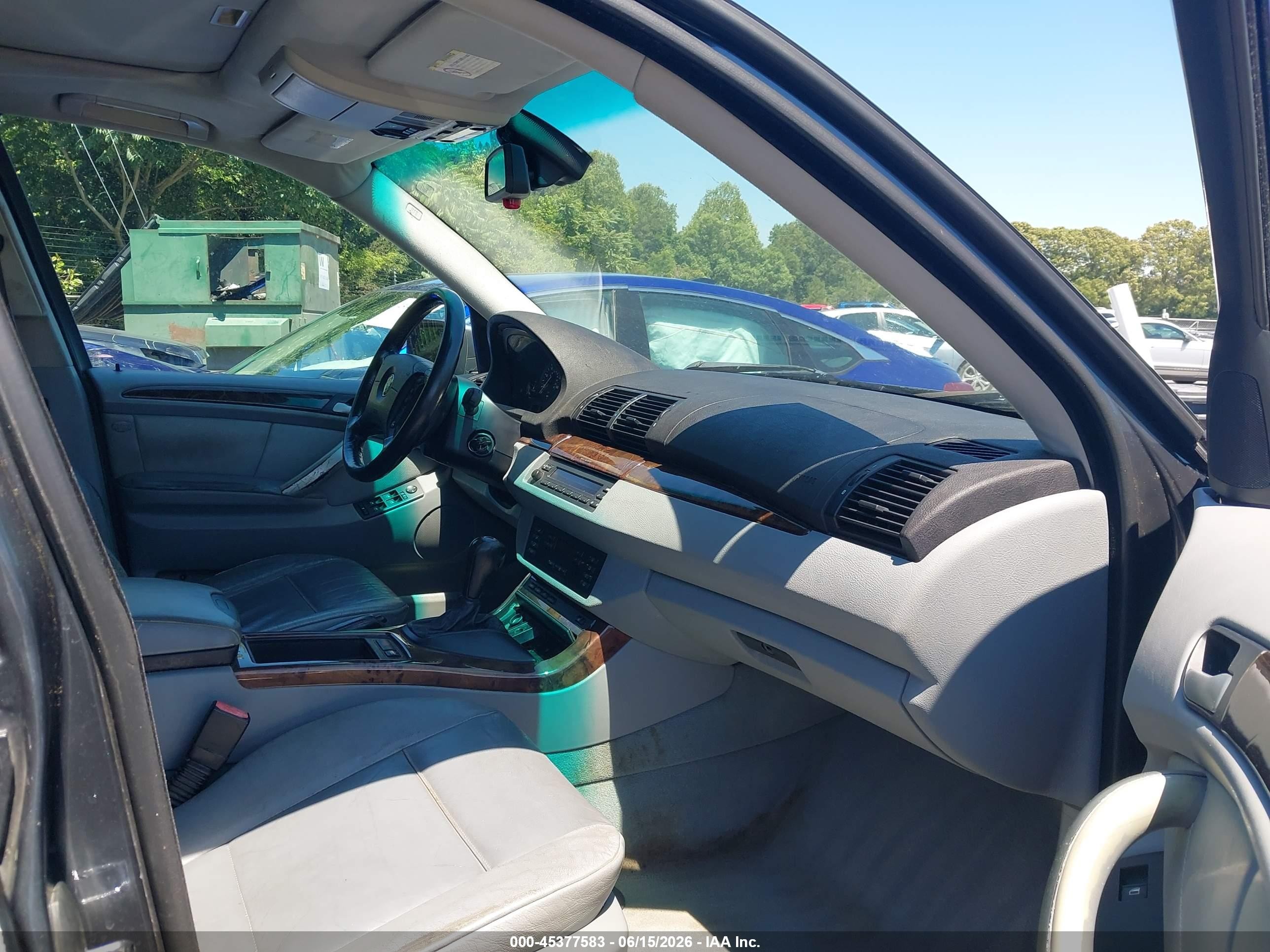 2002 Bmw X5 3.0i Gray vin: 5UXFA53562LP43435