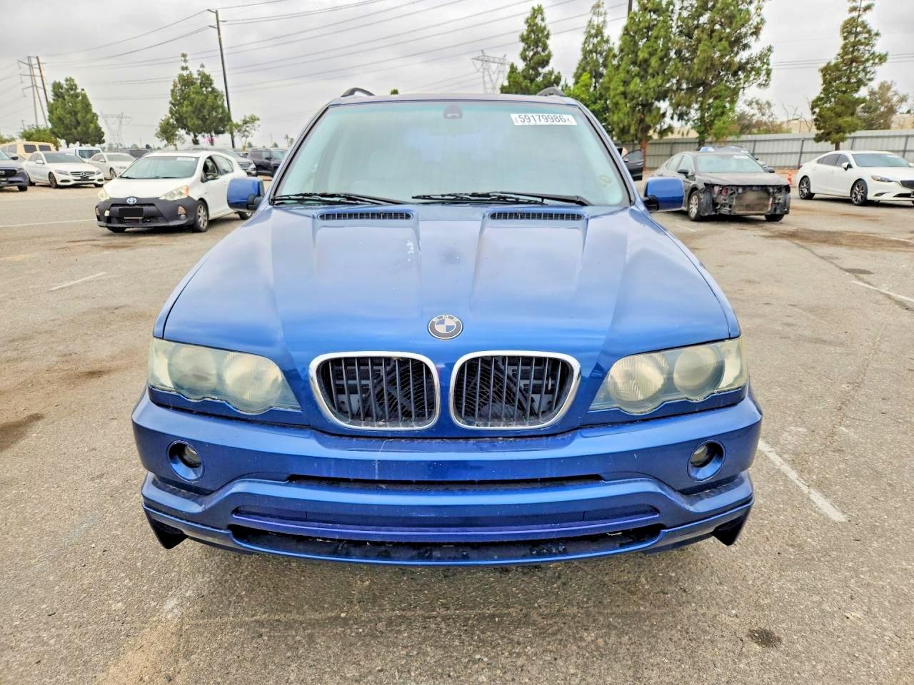 2002 Bmw X5 3.0i Синий vin: 5UXFA53582LP33005