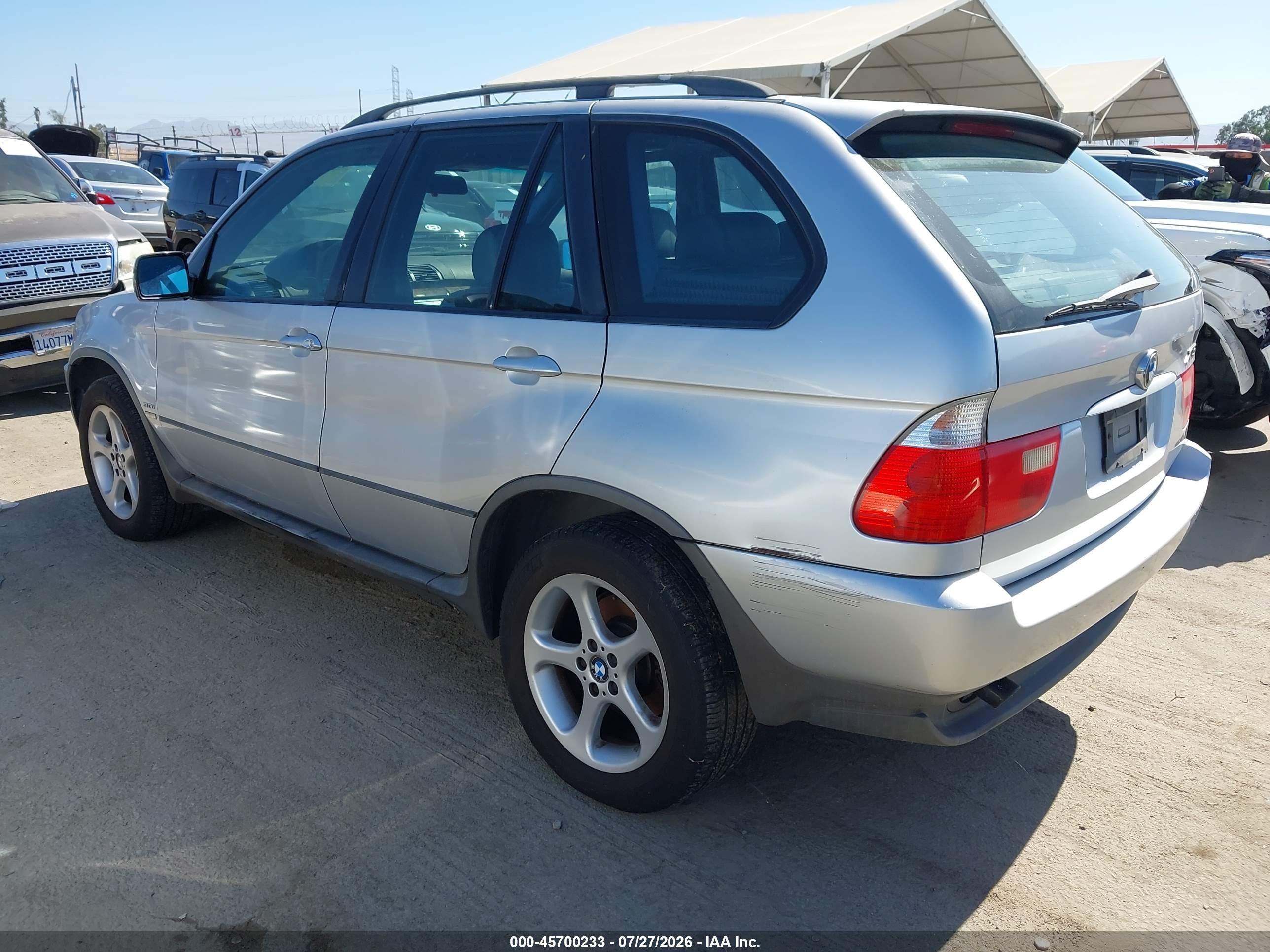 2002 Bmw X5 3.0i Silver vin: 5UXFA53582LP48930