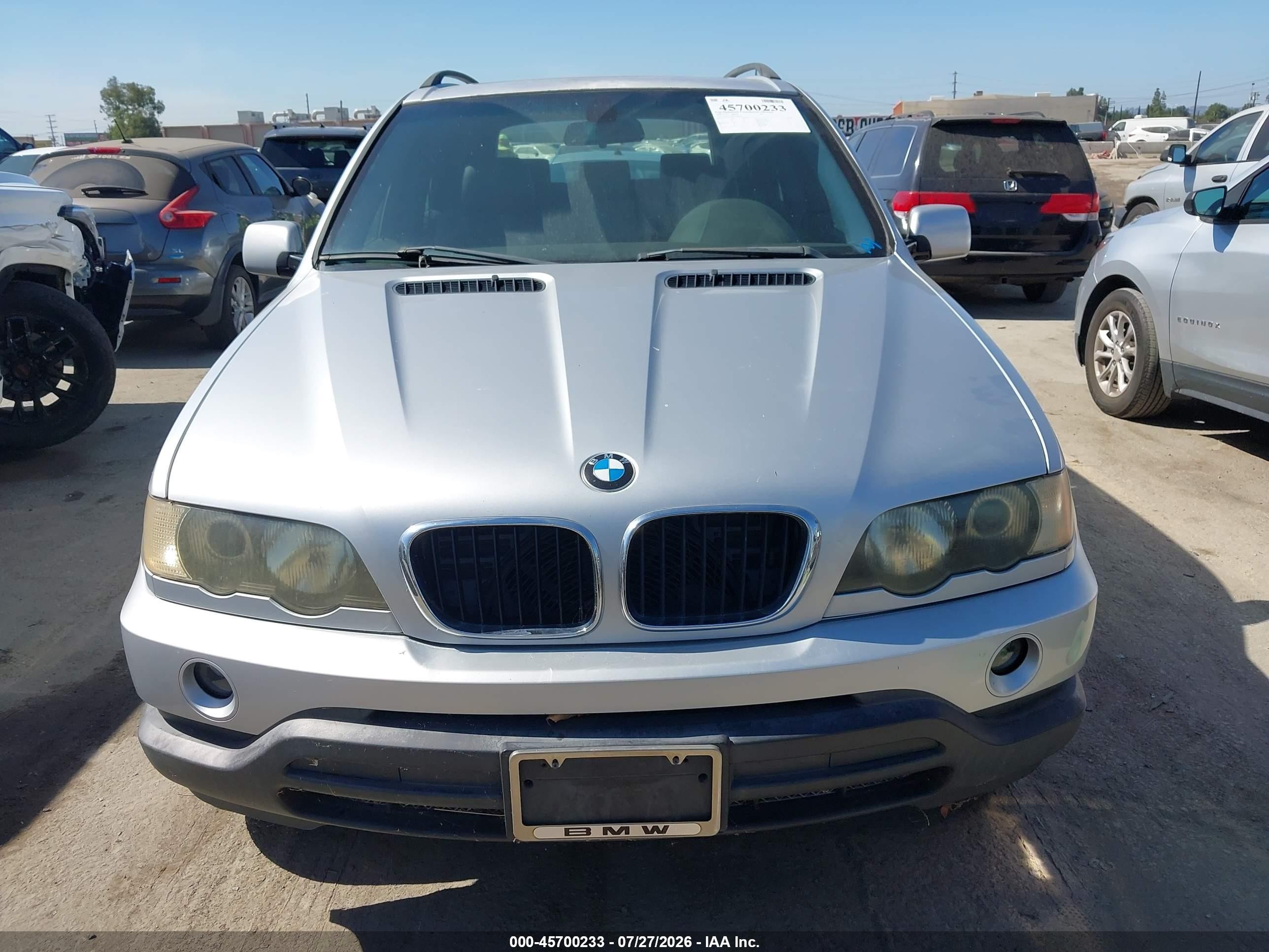 2002 Bmw X5 3.0i Silver vin: 5UXFA53582LP48930