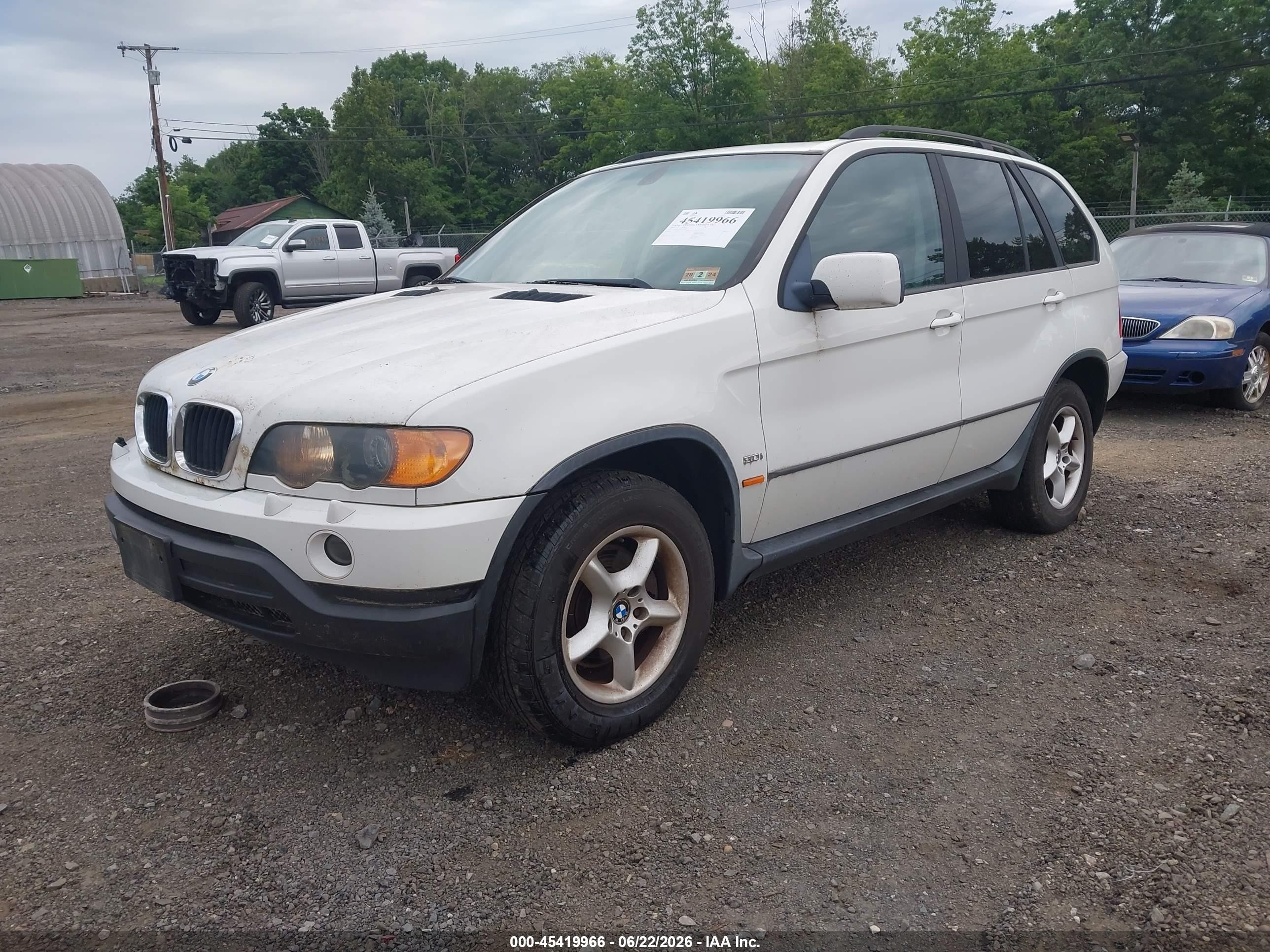 2003 Bmw X5 3.0i White vin: 5UXFA53583LH80846