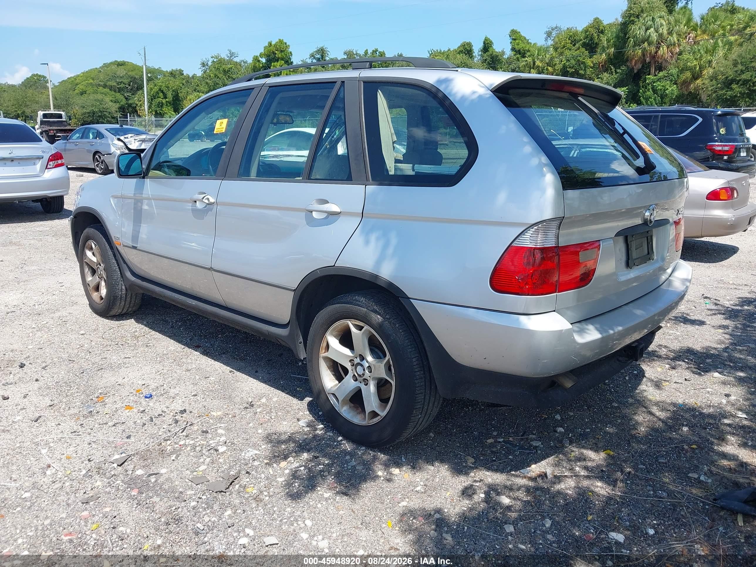 2002 Bmw X5 3.0i Silver vin: 5UXFA535X2LP32017