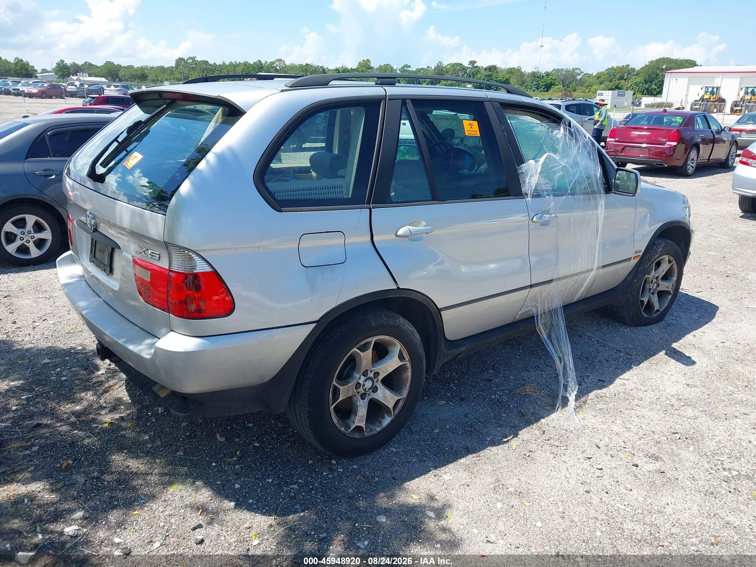 2002 Bmw X5 3.0i Silver vin: 5UXFA535X2LP32017