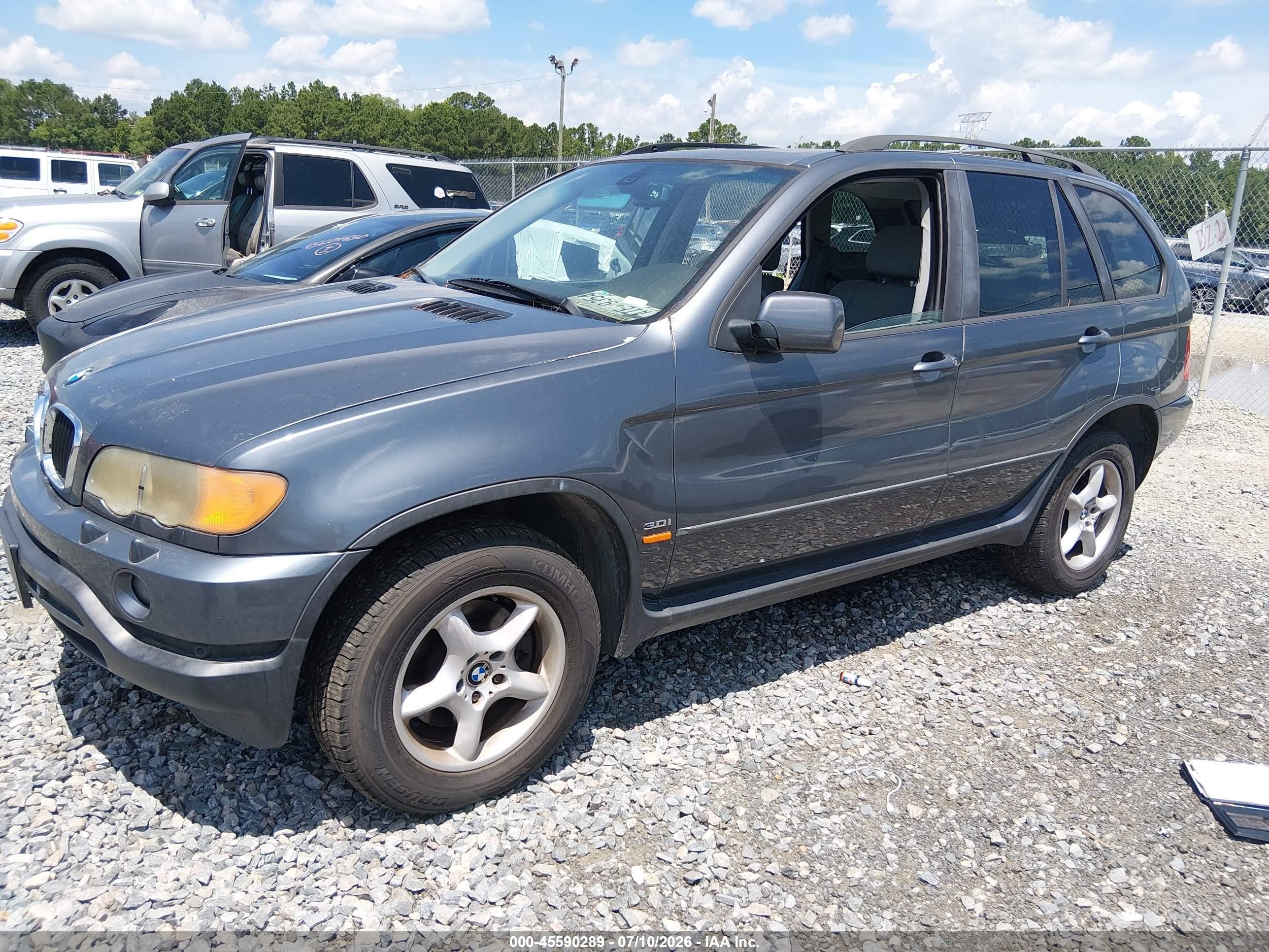 2003 Bmw X5 3.0i Gray vin: 5UXFA535X3LV90141