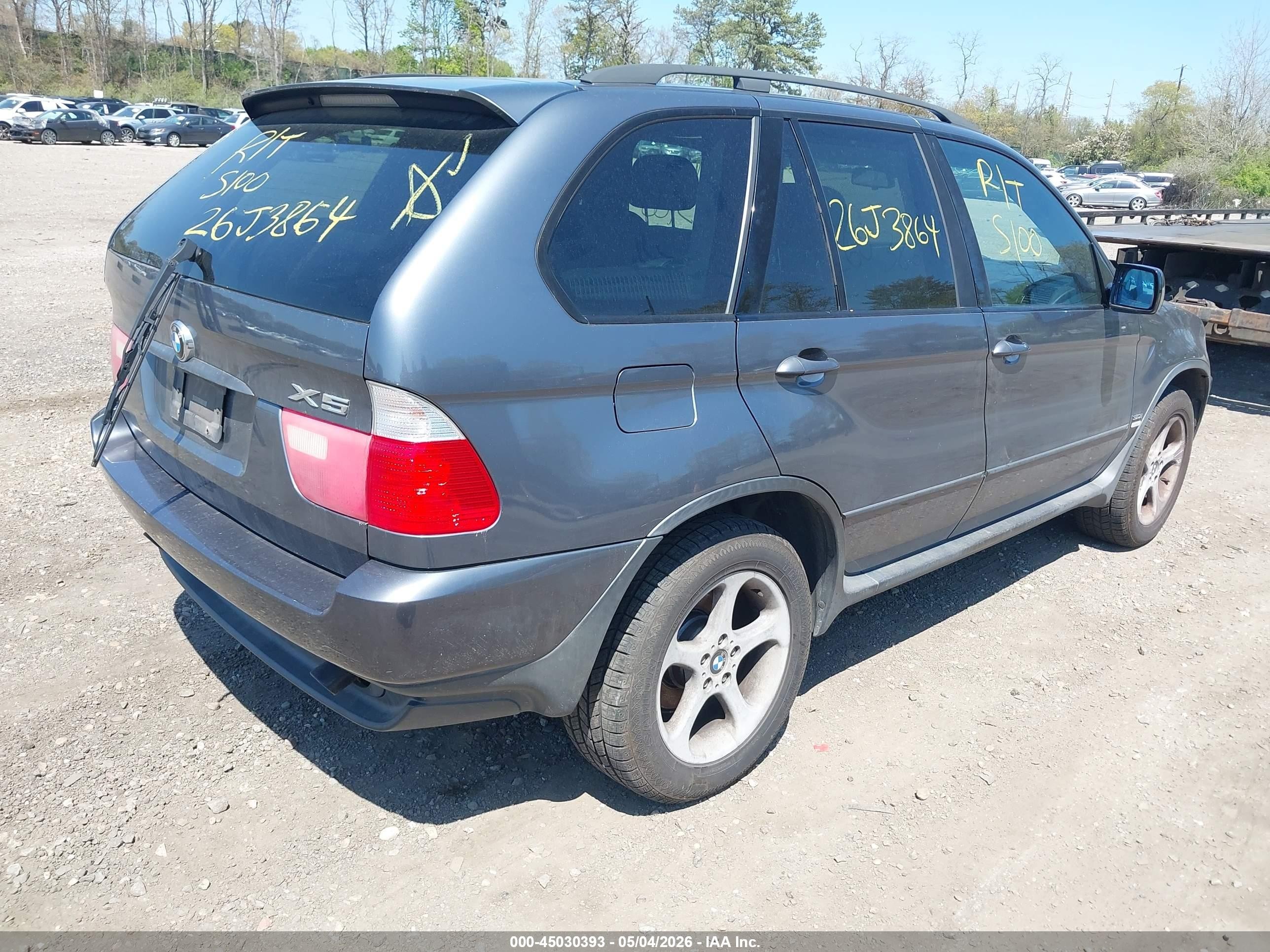 2003 Bmw X5 3.0i Серый vin: 5UXFA535X3LV95646