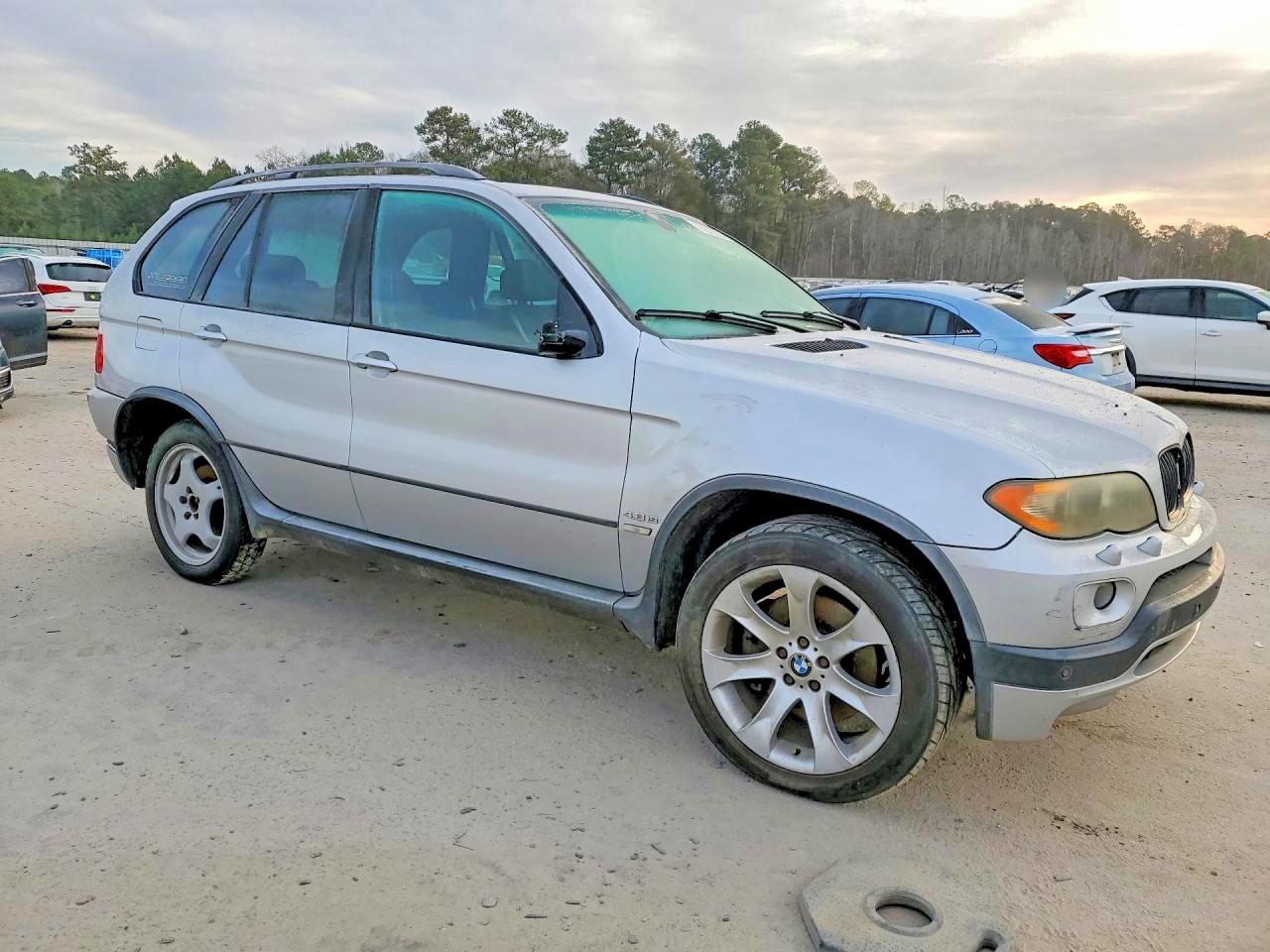 2005 Bmw X5 4.8is Silver vin: 5UXFA93505LE83452
