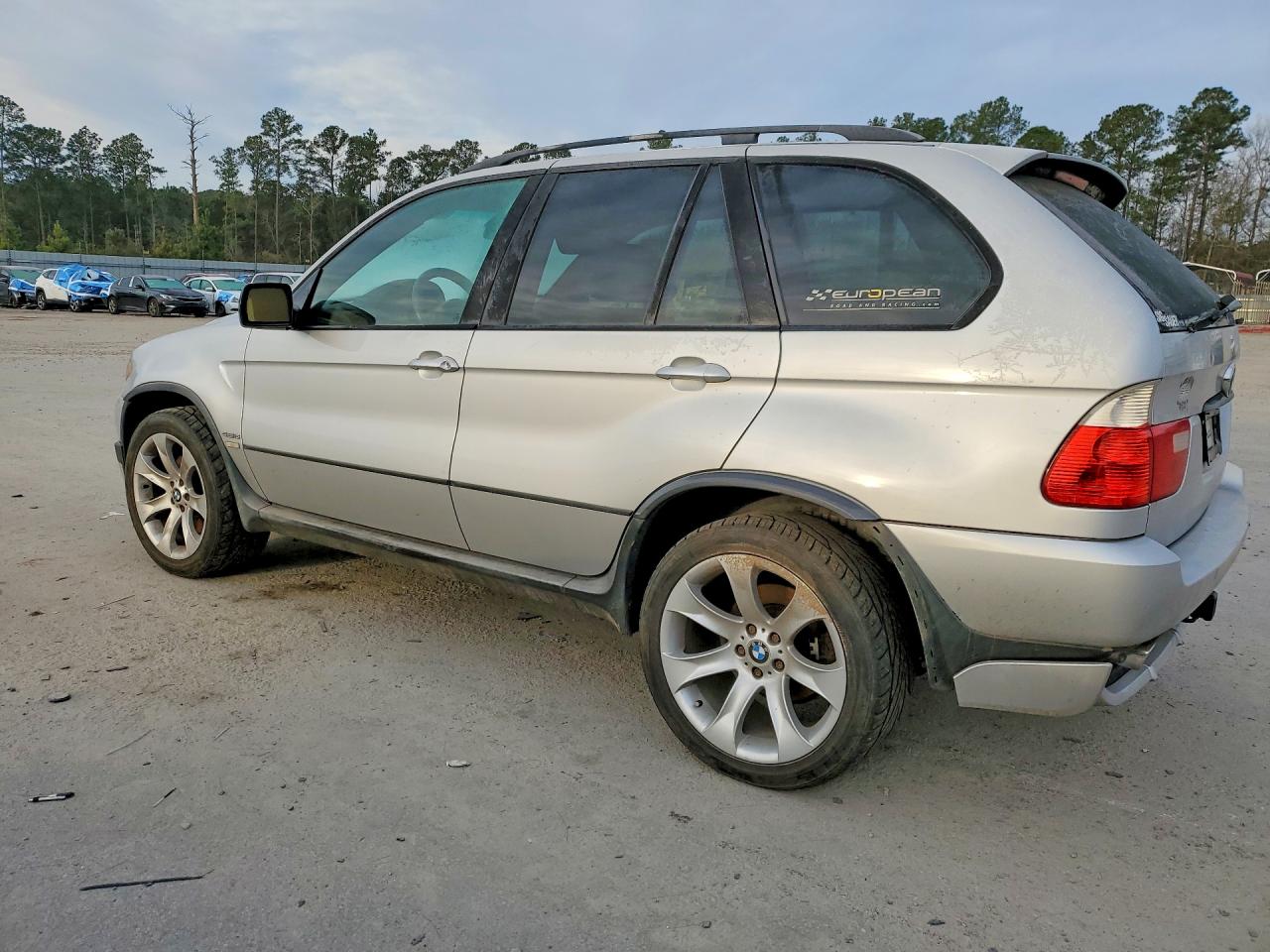 2005 Bmw X5 4.8is Silver vin: 5UXFA93505LE83452