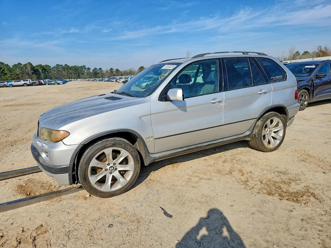 2005 Bmw X5 4.8is Серебряный vin: 5UXFA93505LE83452