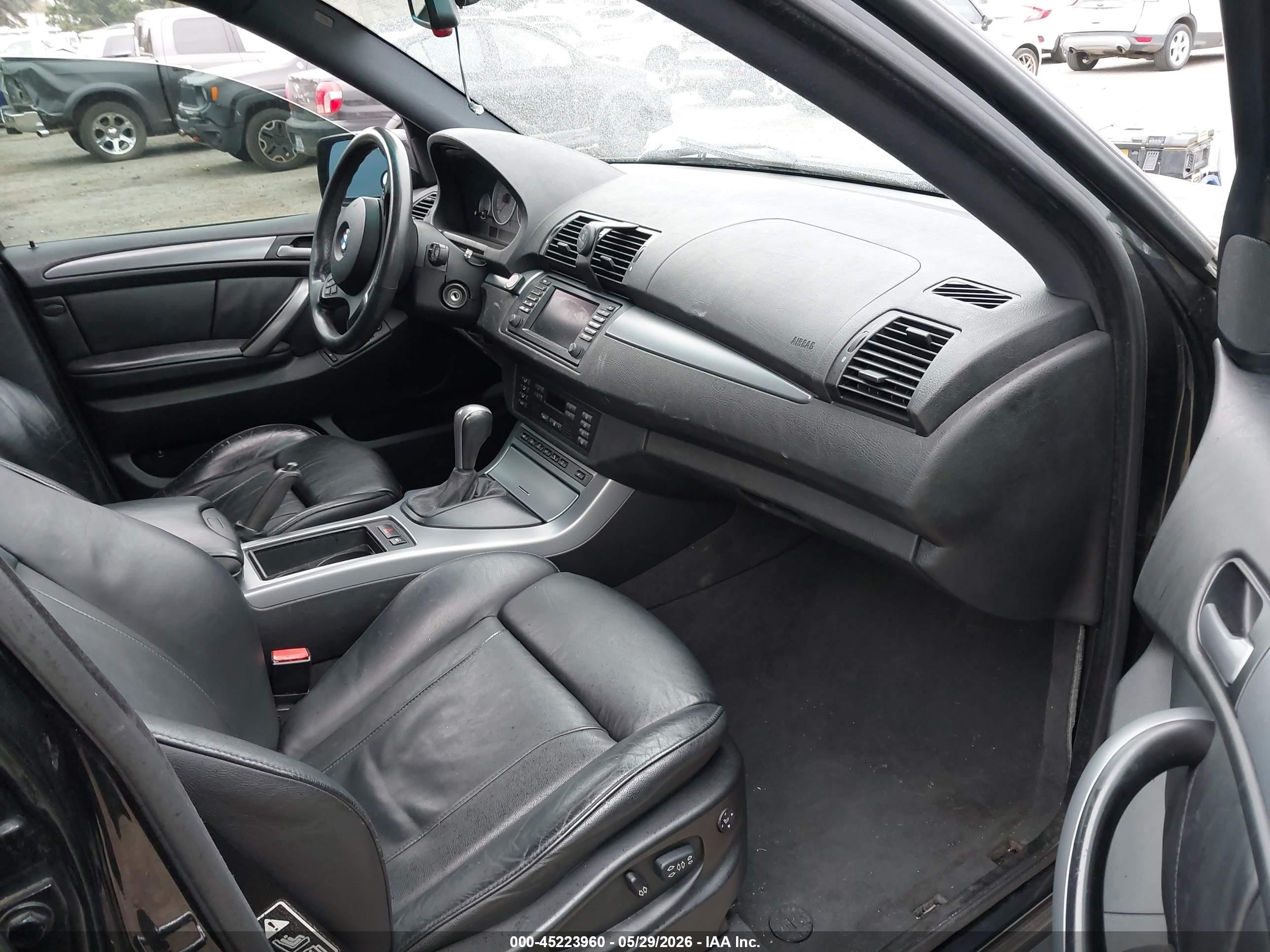 2005 Bmw X5 4.8is Black vin: 5UXFA93535LE83316
