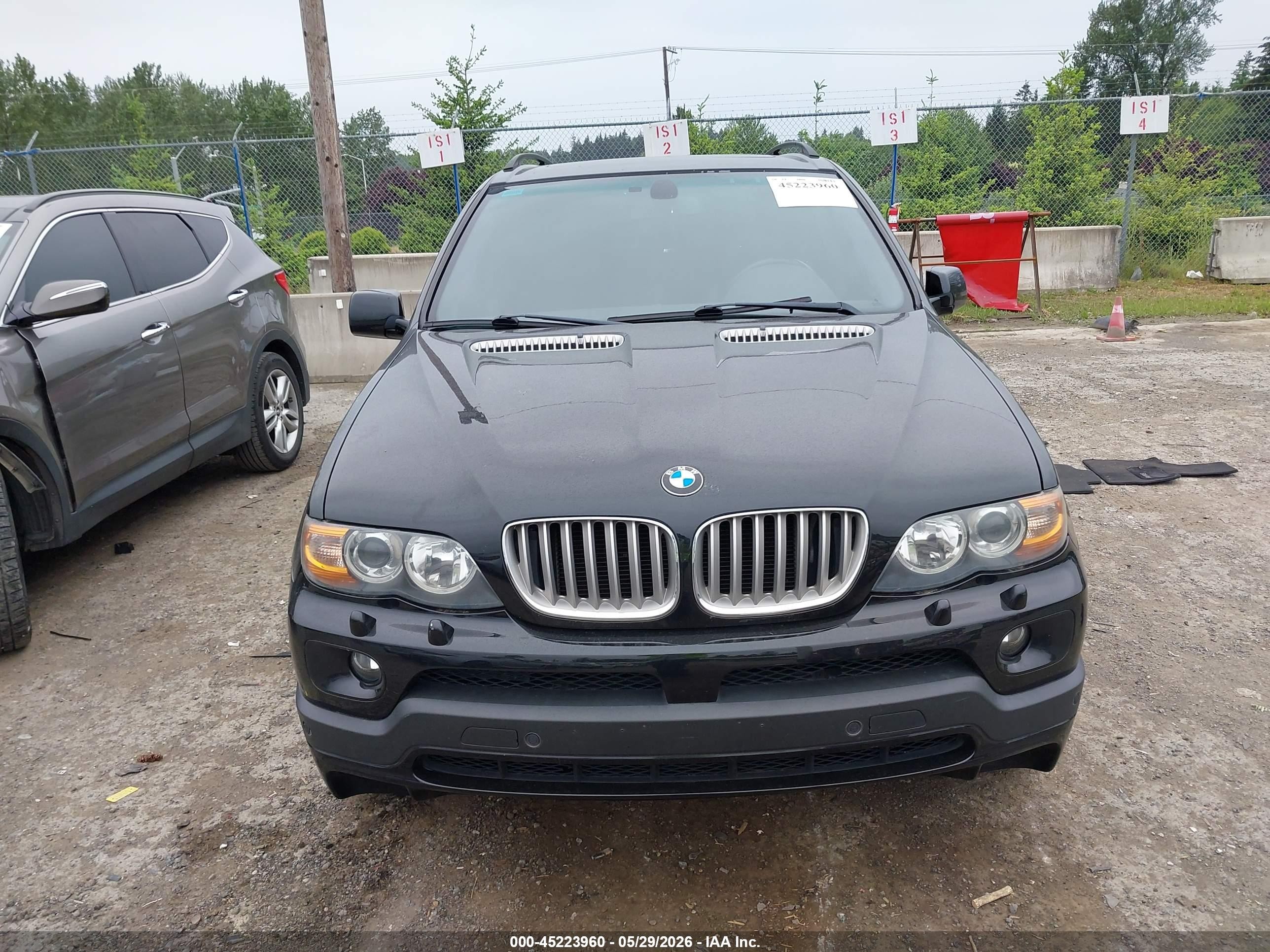 2005 Bmw X5 4.8is Black vin: 5UXFA93535LE83316