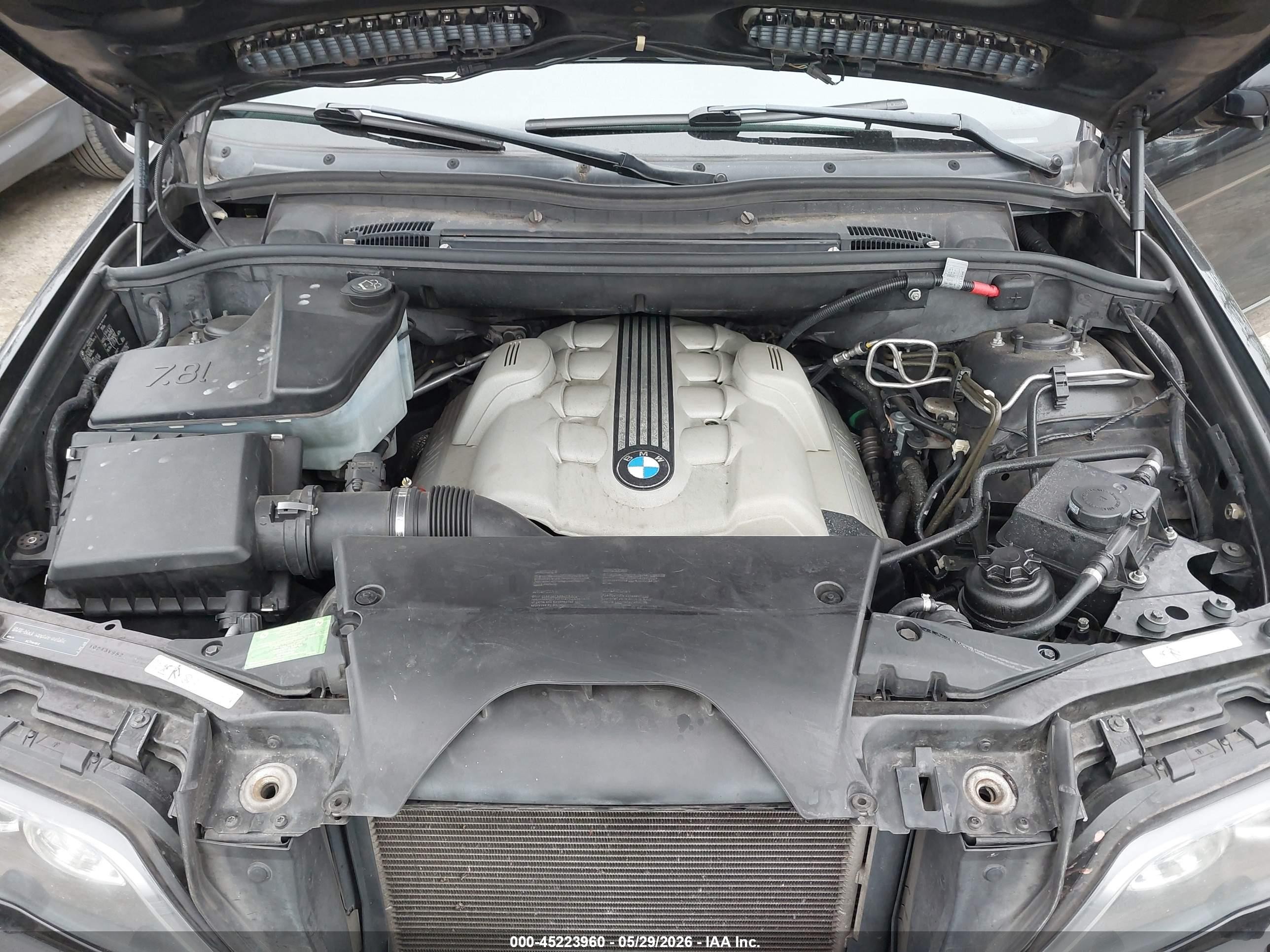2005 Bmw X5 4.8is Black vin: 5UXFA93535LE83316