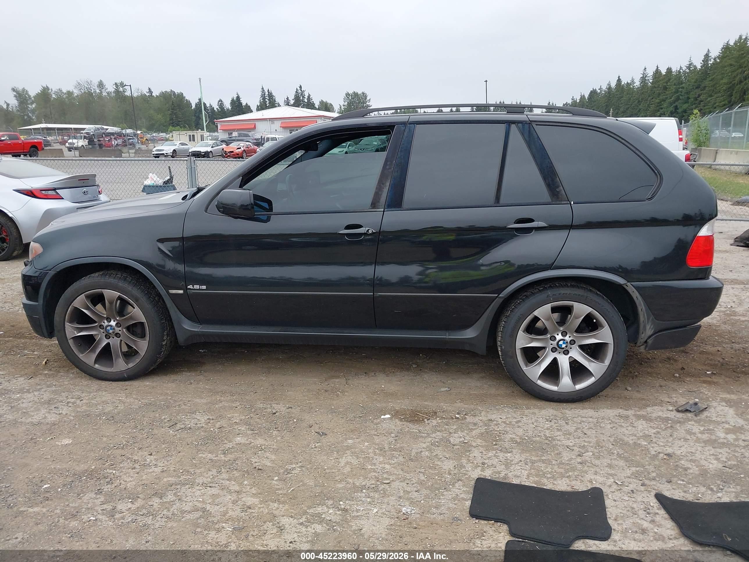 2005 Bmw X5 4.8is Black vin: 5UXFA93535LE83316