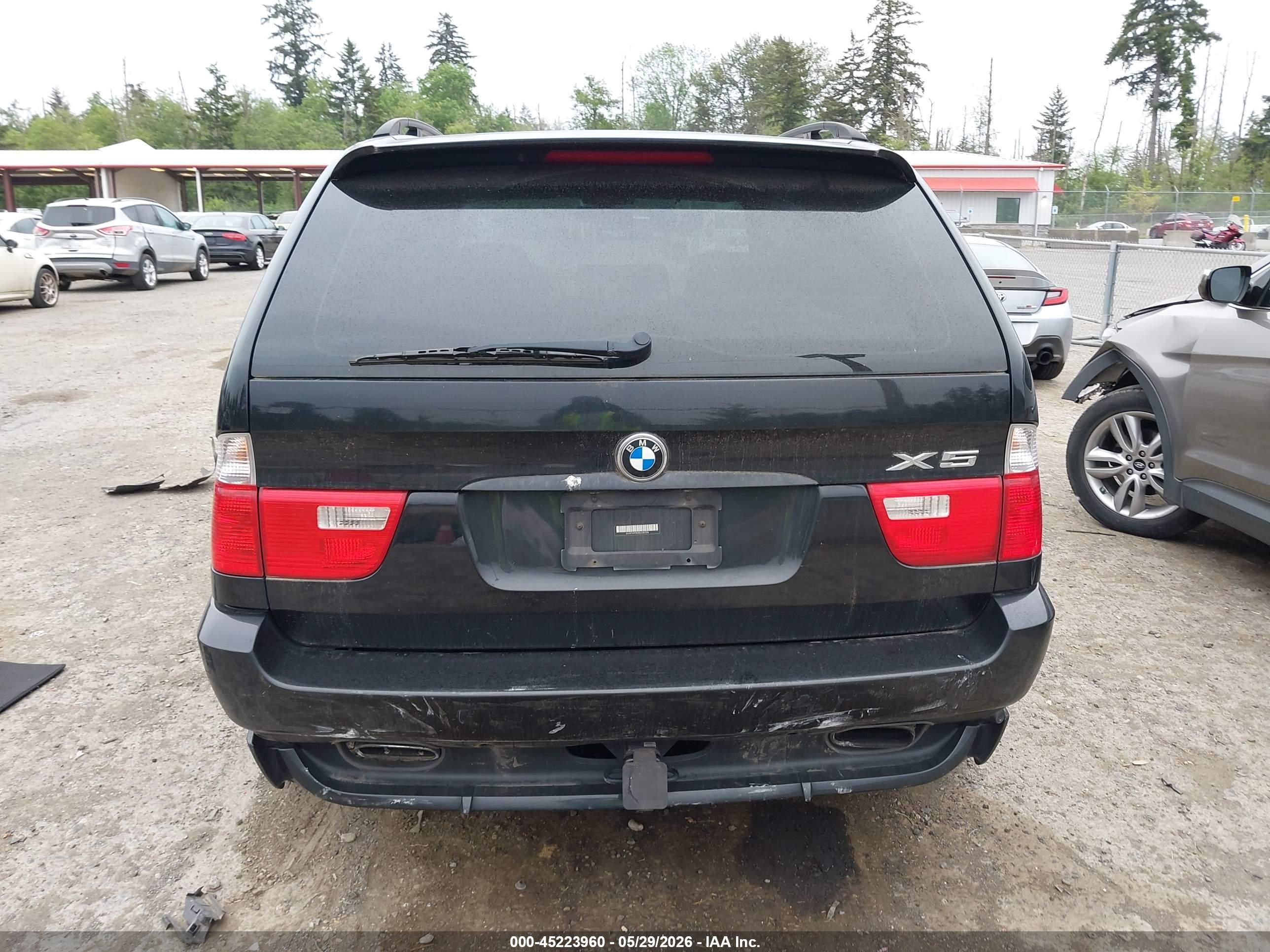 2005 Bmw X5 4.8is Black vin: 5UXFA93535LE83316