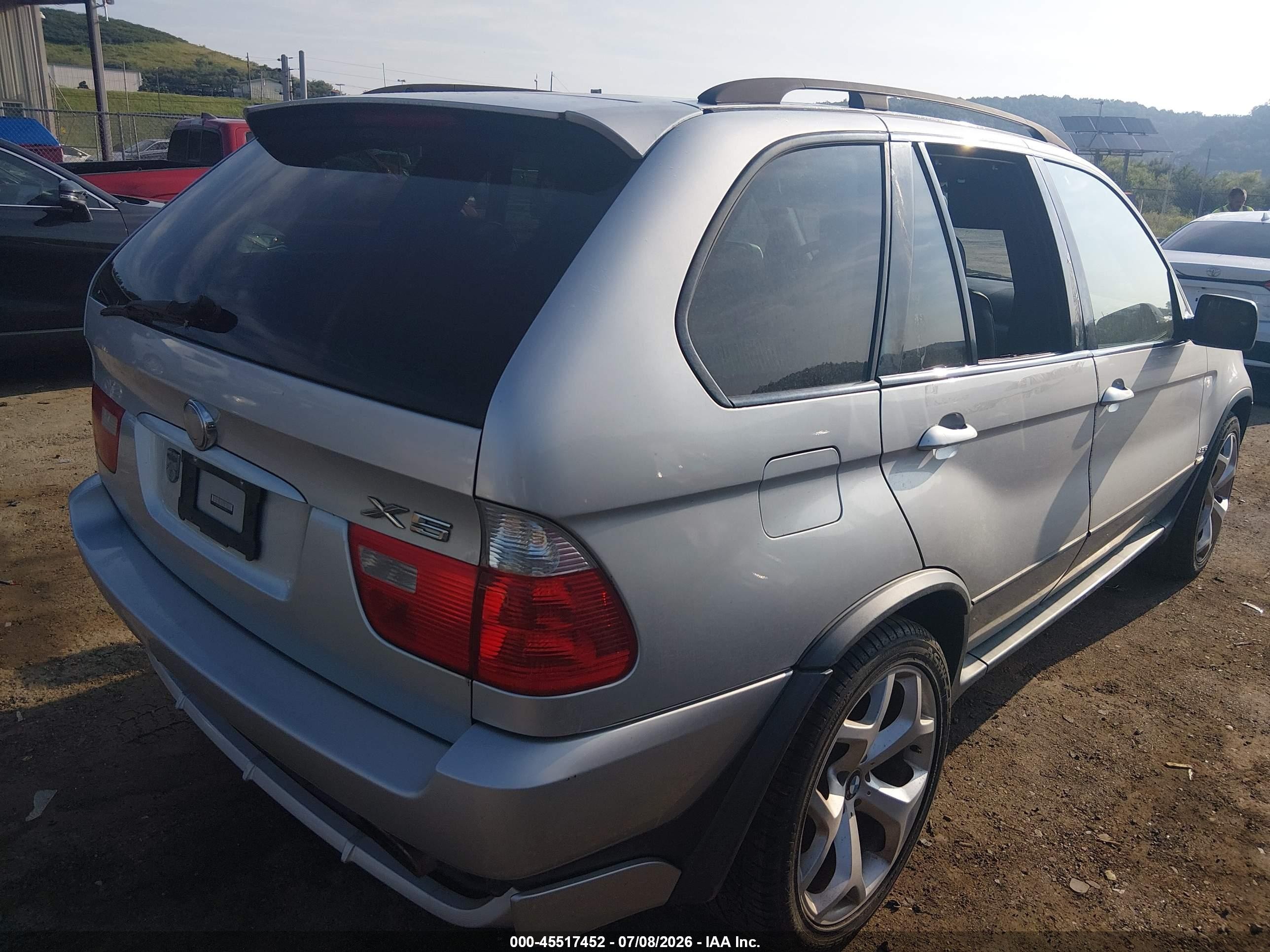 2006 Bmw X5 4.8is Silver vin: 5UXFA93536LE84922