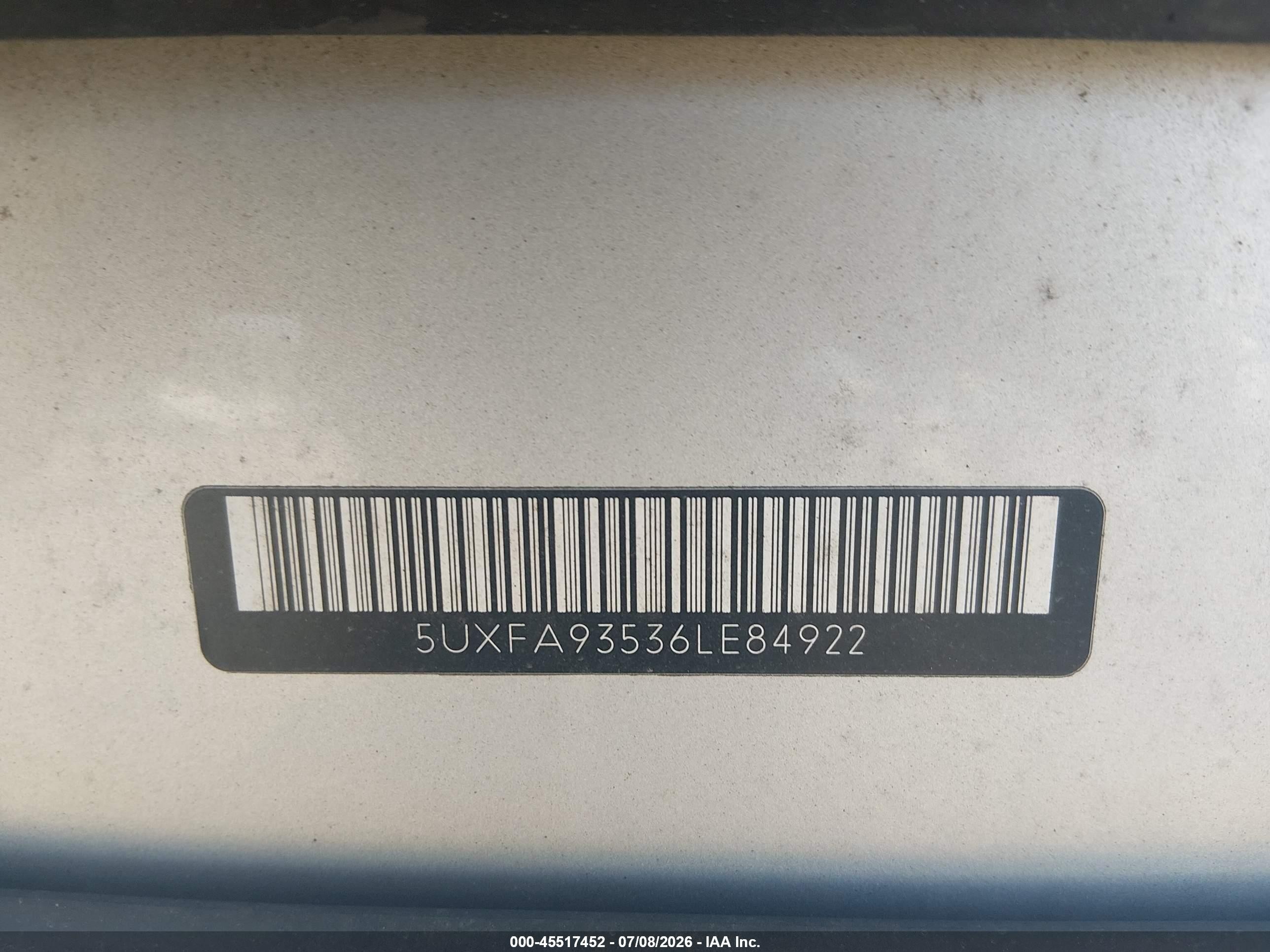 2006 Bmw X5 4.8is Silver vin: 5UXFA93536LE84922