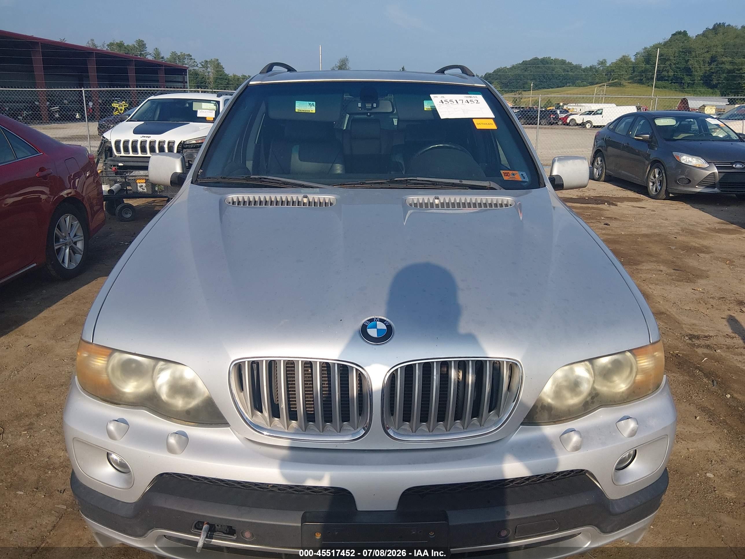 2006 Bmw X5 4.8is Silver vin: 5UXFA93536LE84922