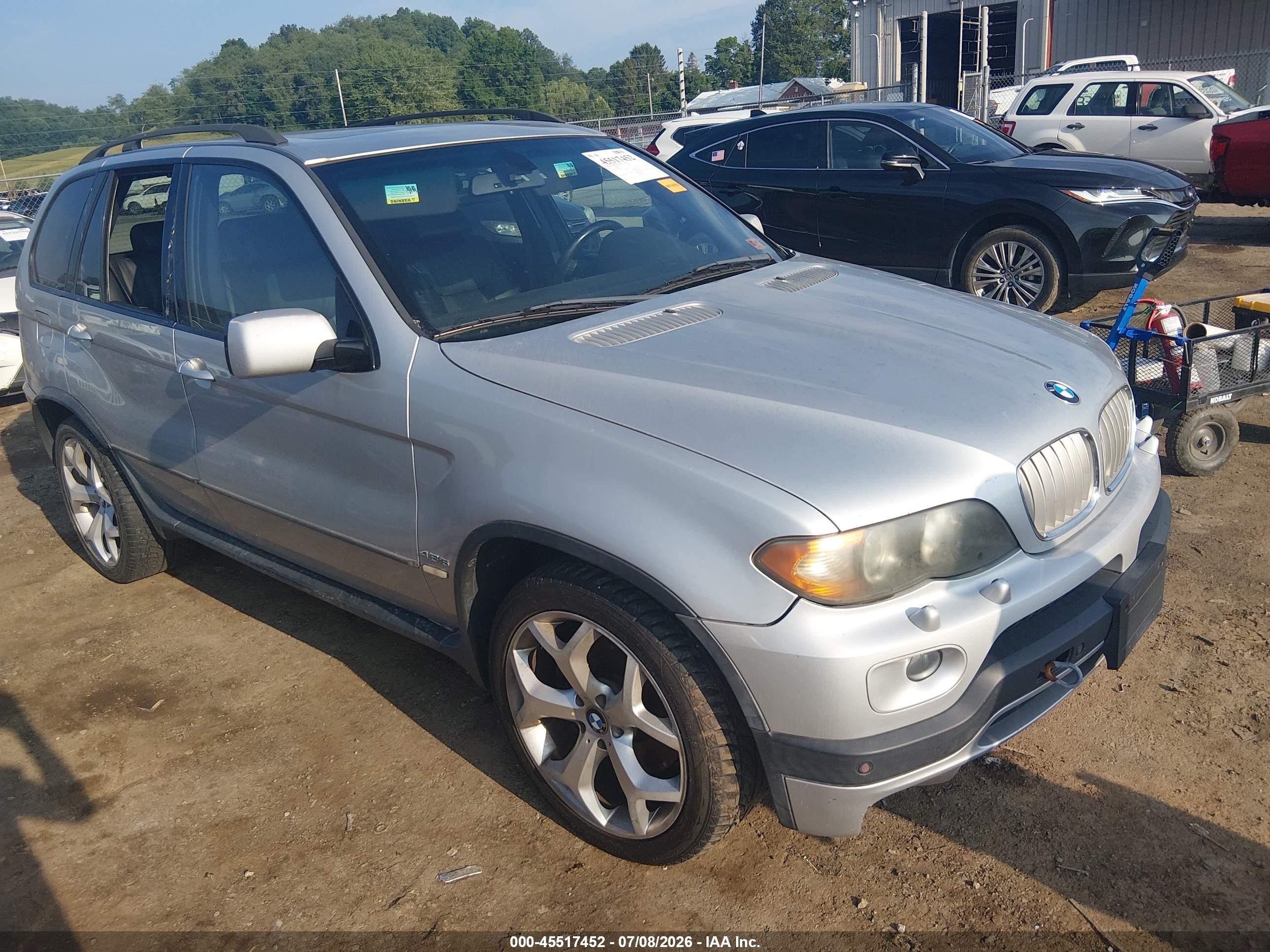 2006 Bmw X5 4.8is Silver vin: 5UXFA93536LE84922