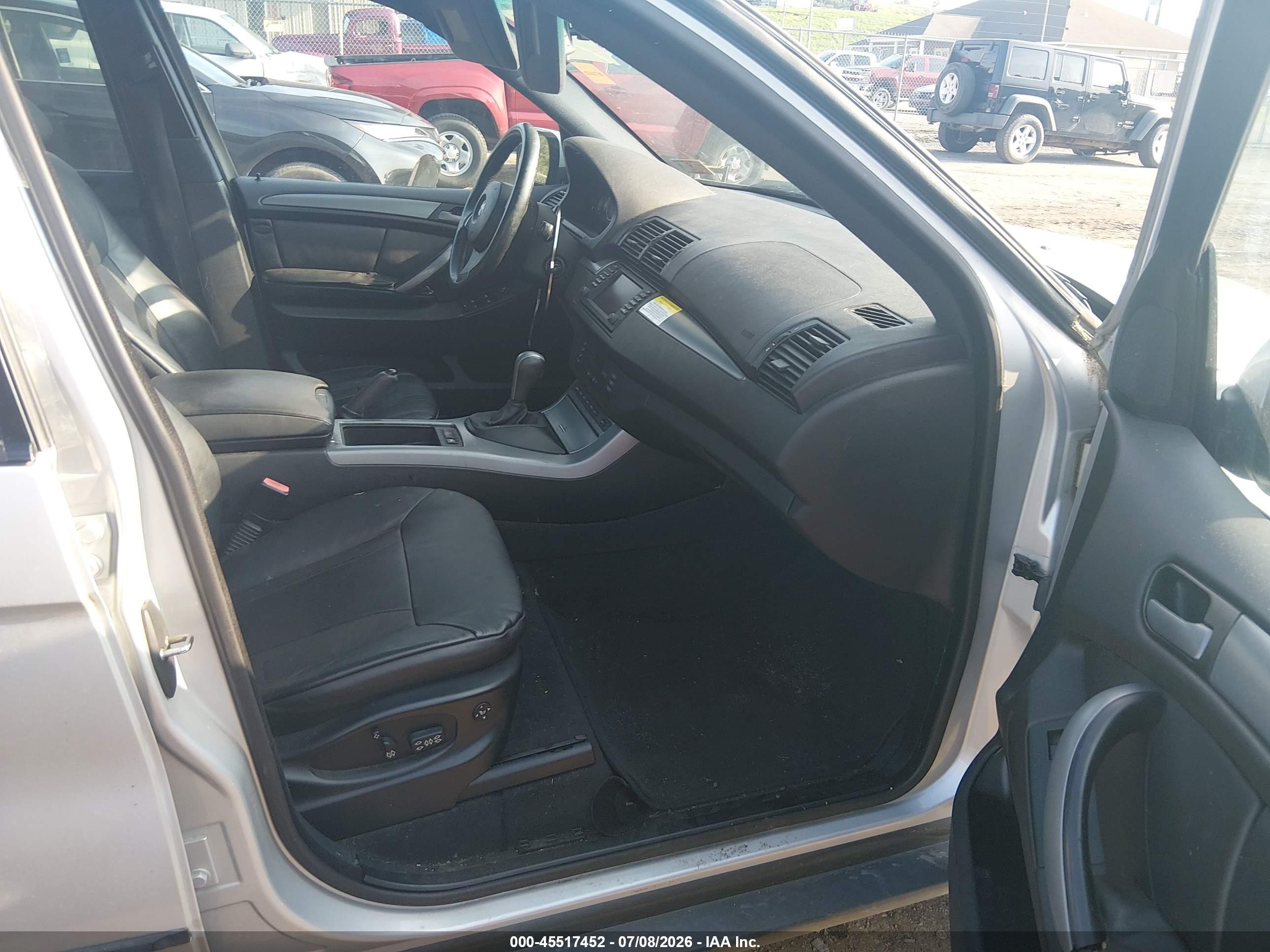2006 Bmw X5 4.8is Silver vin: 5UXFA93536LE84922