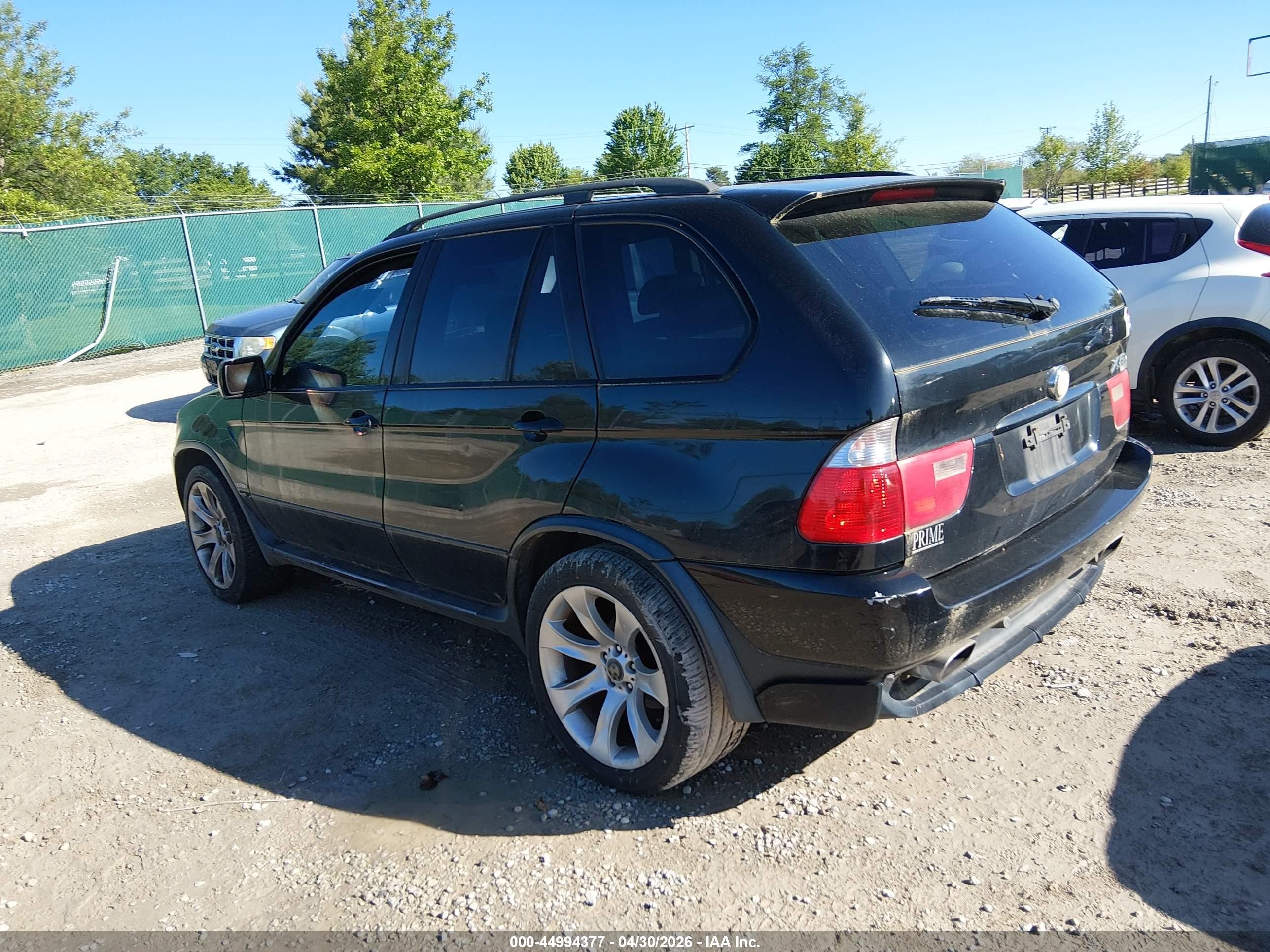 2005 Bmw X5 4.8is Black vin: 5UXFA93555LE83155
