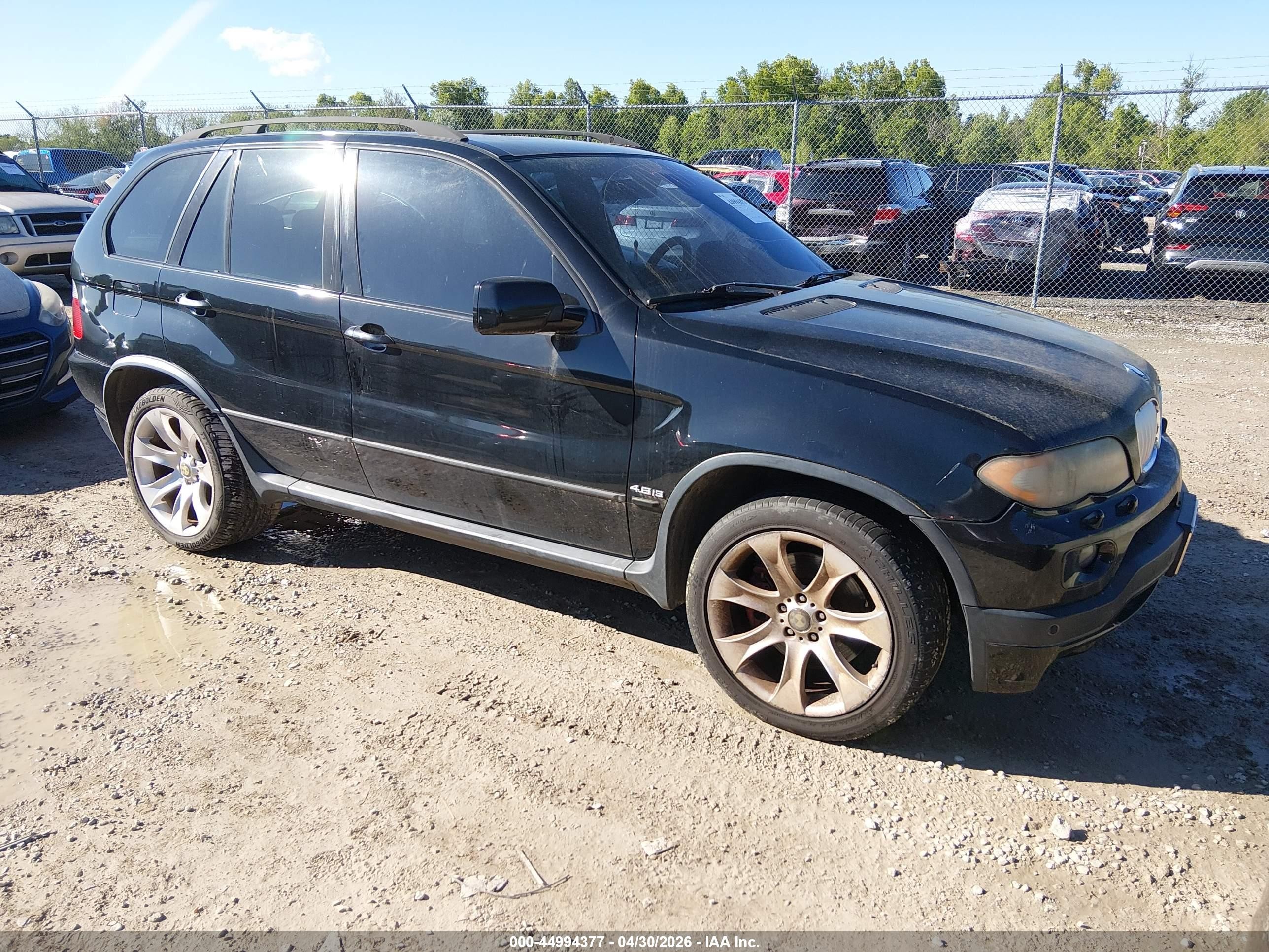 2005 Bmw X5 4.8is Black vin: 5UXFA93555LE83155