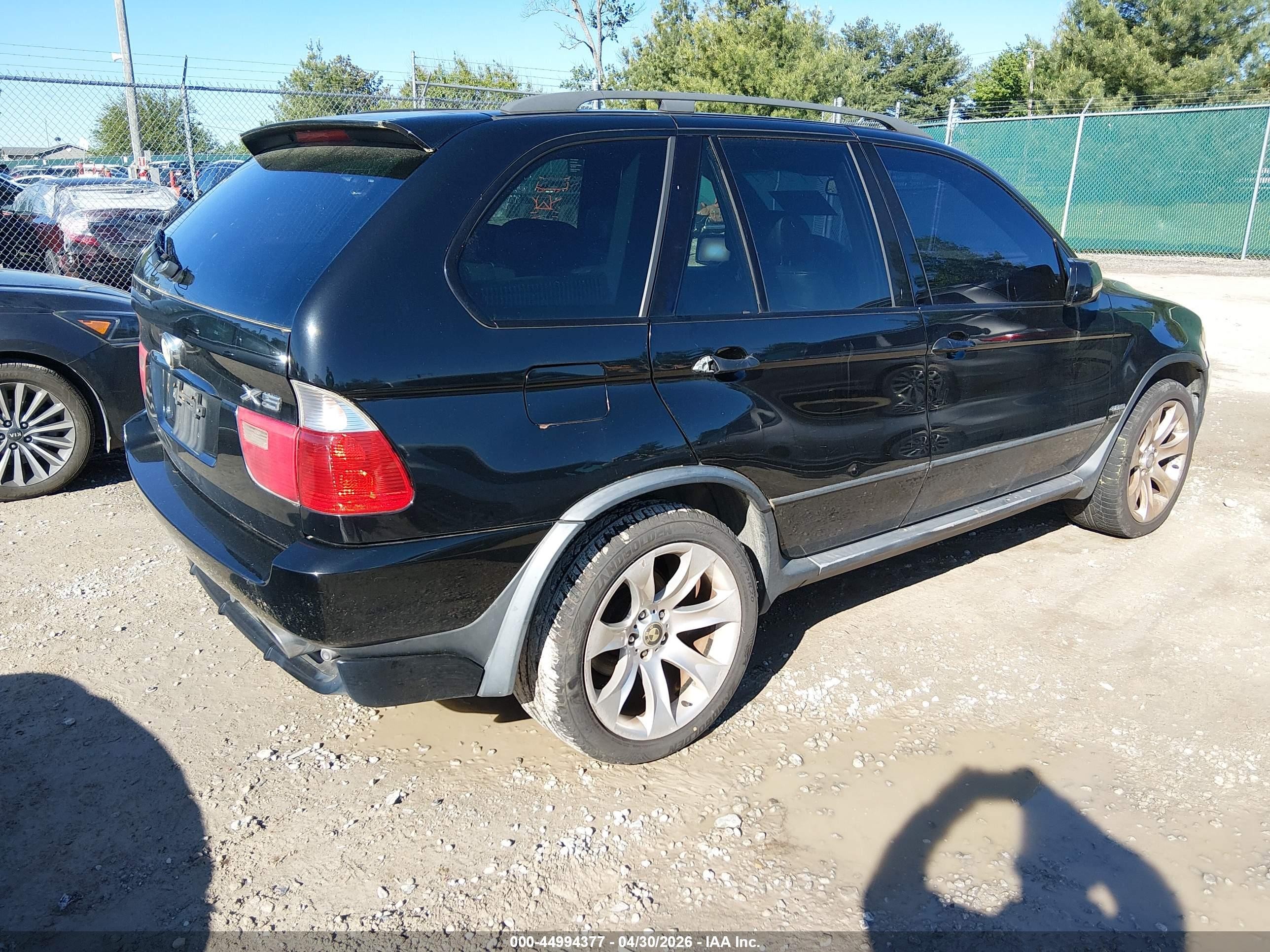 2005 Bmw X5 4.8is Black vin: 5UXFA93555LE83155