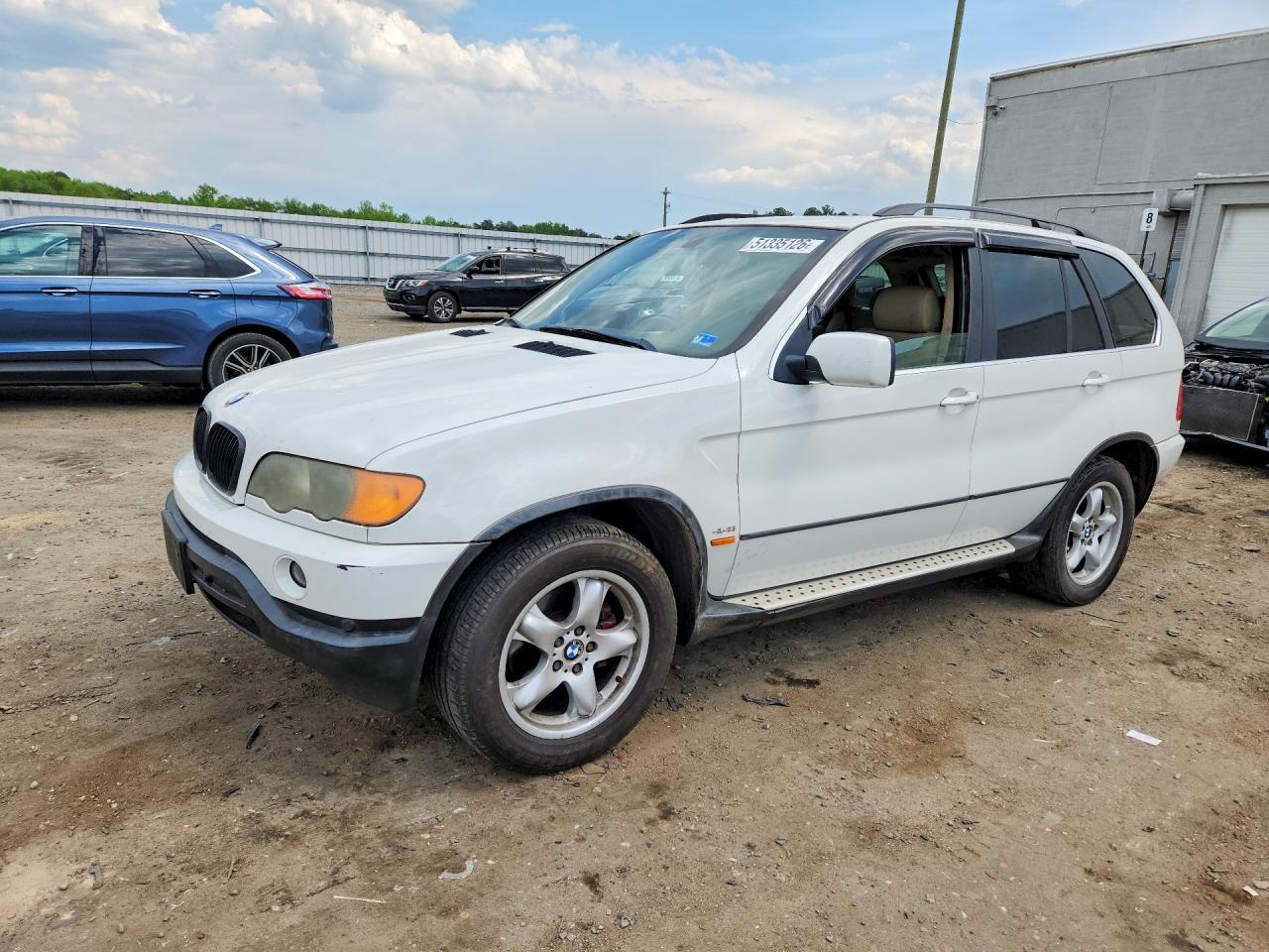 2002 Bmw X5 4.4i Белый vin: 5UXFB33502LH39613