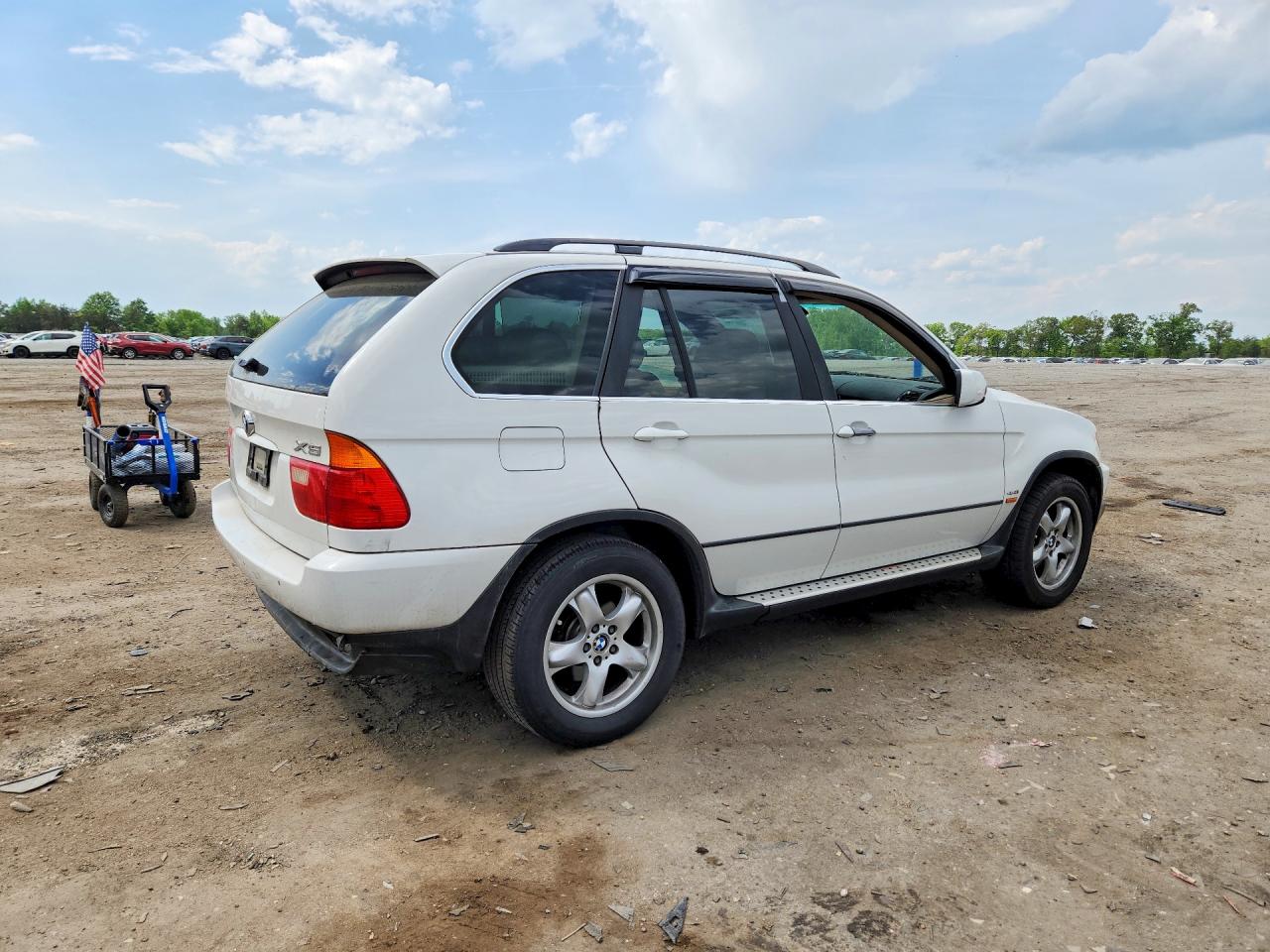 2002 Bmw X5 4.4i White vin: 5UXFB33502LH39613