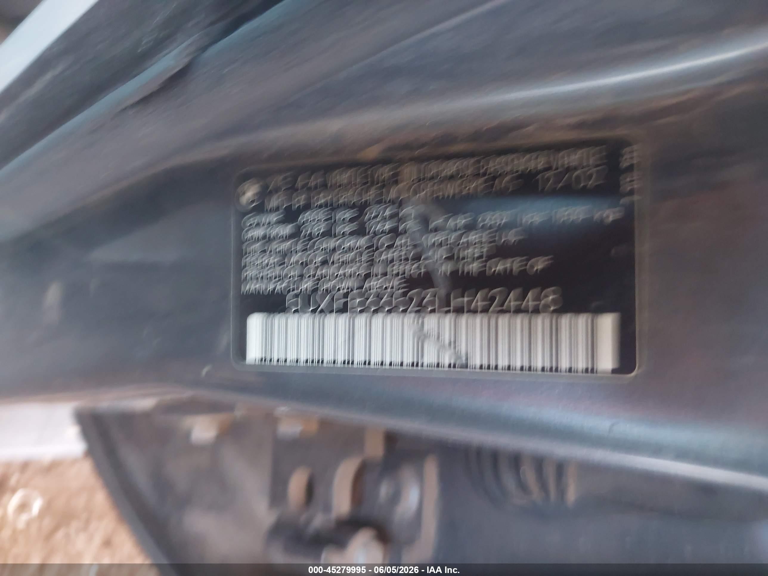 2003 Bmw X5 4.4i Black vin: 5UXFB33523LH42448