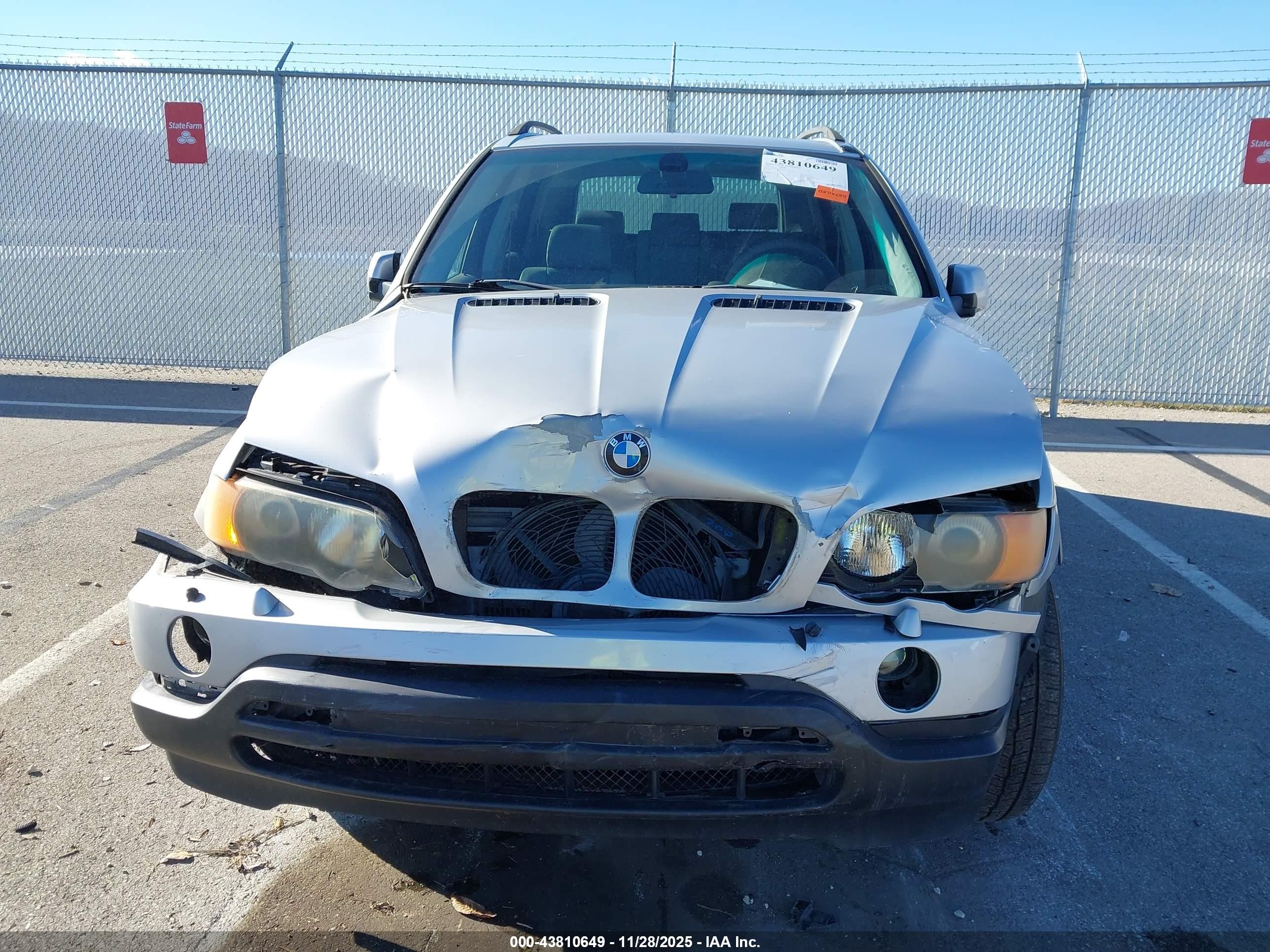 2002 Bmw X5 4.4i Silver vin: 5UXFB33532LH36513