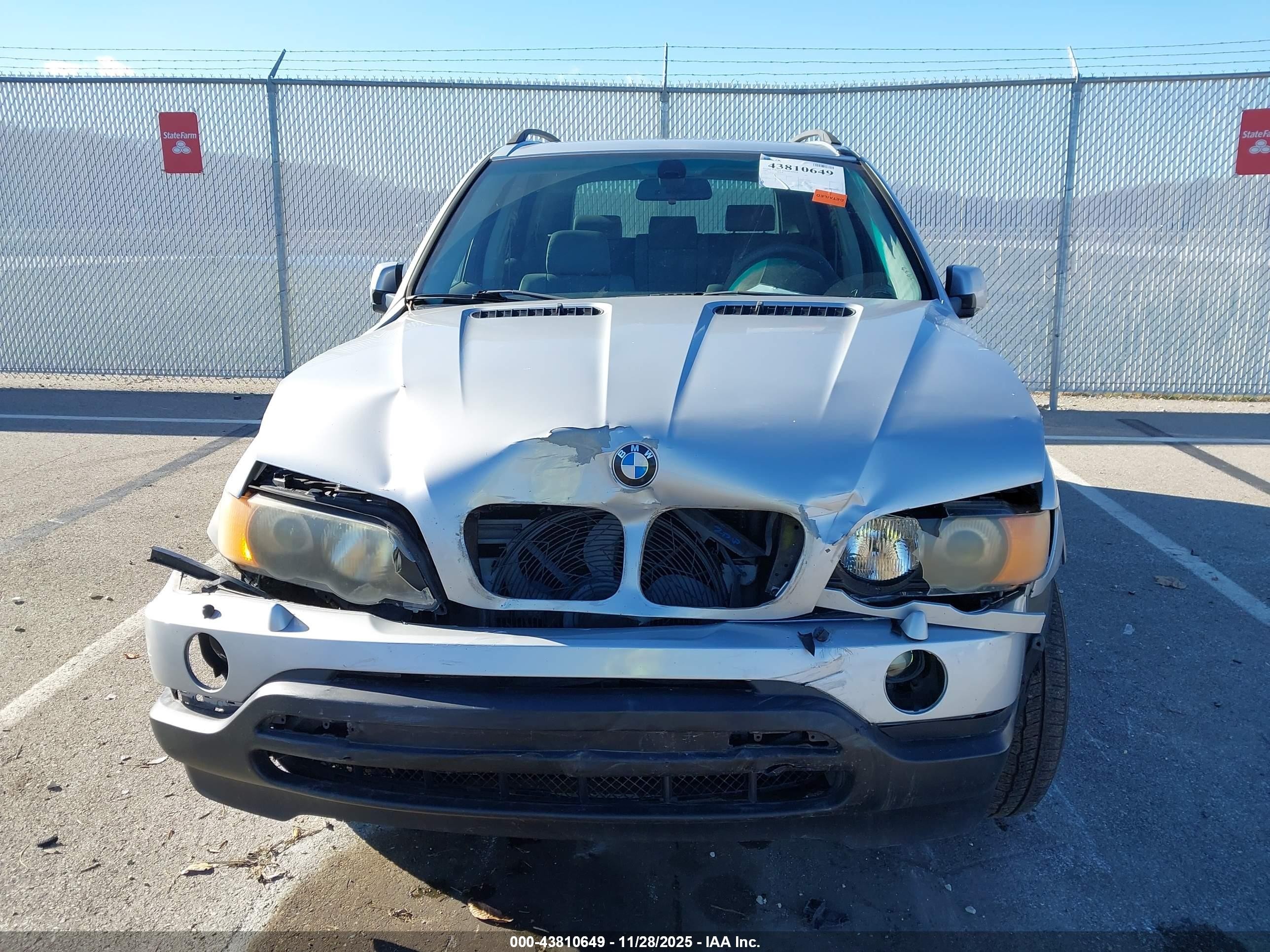 2002 Bmw X5 4.4i Silver vin: 5UXFB33532LH36513