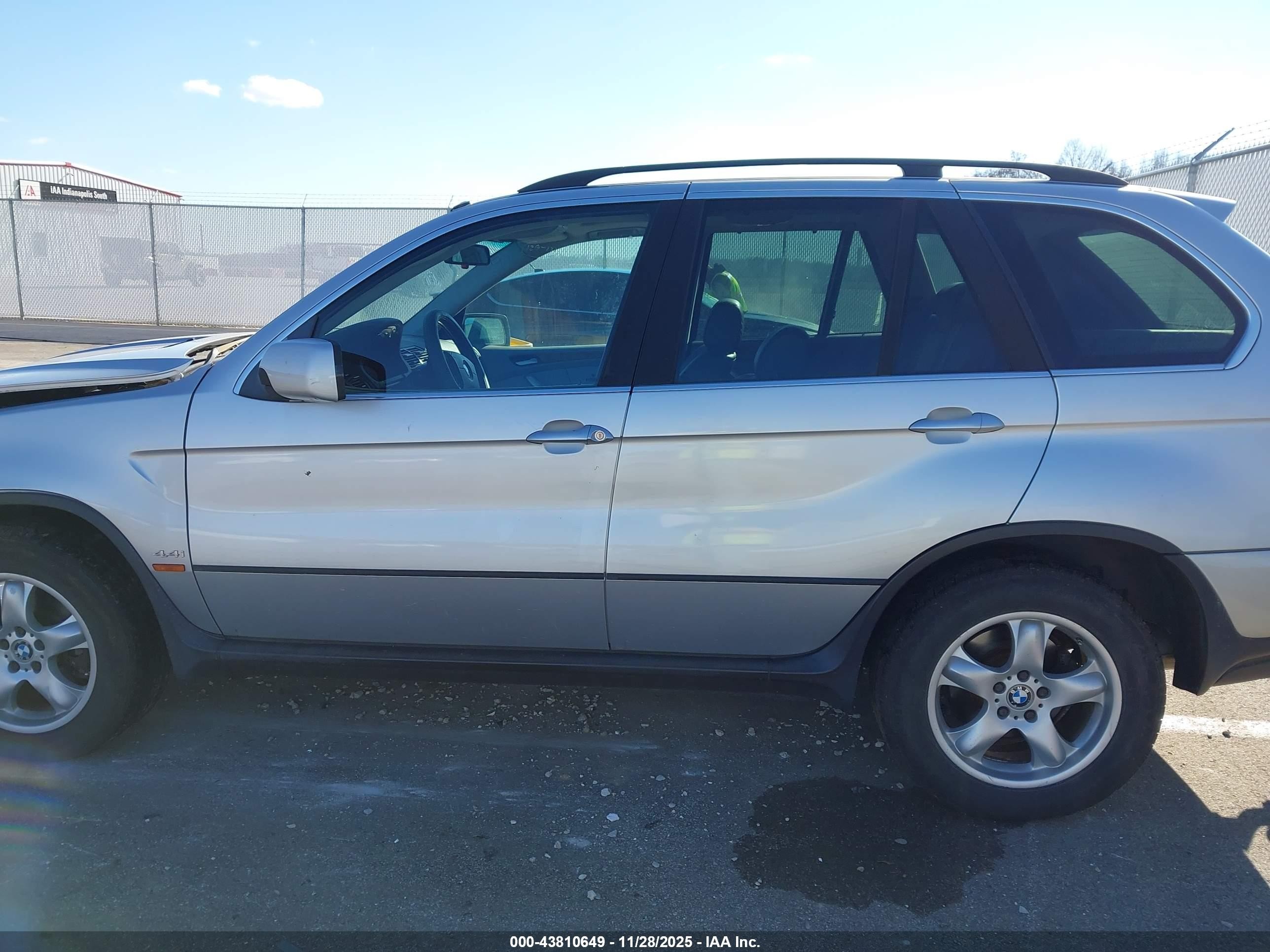 2002 Bmw X5 4.4i Silver vin: 5UXFB33532LH36513