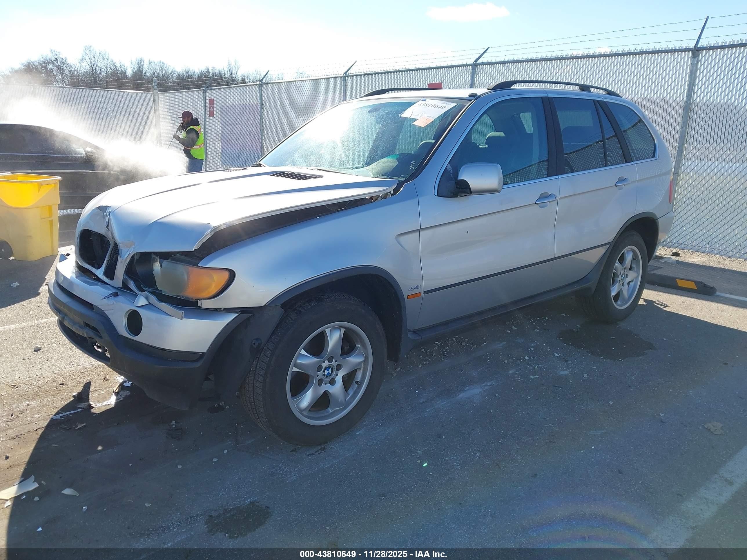 2002 Bmw X5 4.4i Silver vin: 5UXFB33532LH36513