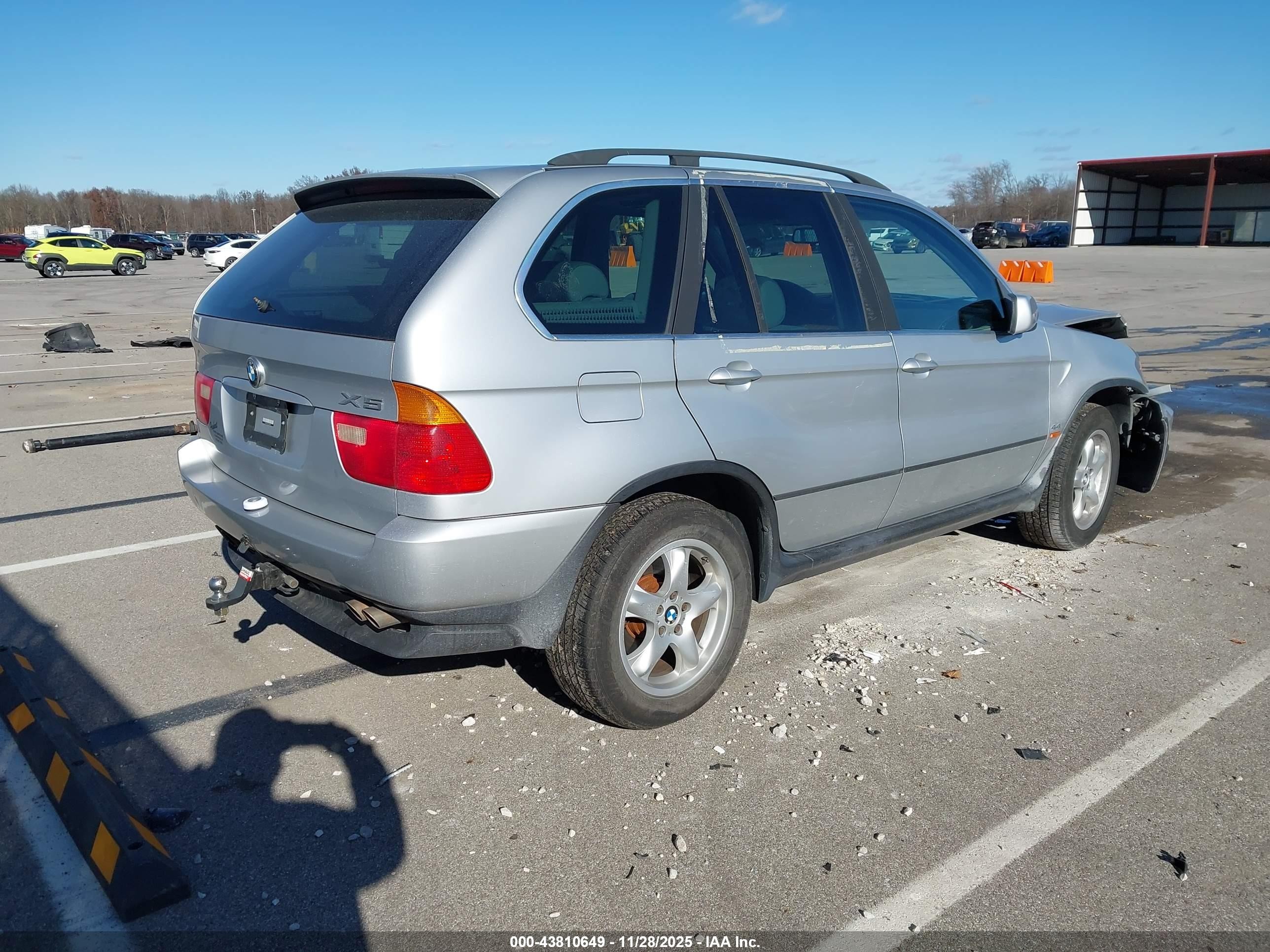 2002 Bmw X5 4.4i Silver vin: 5UXFB33532LH36513