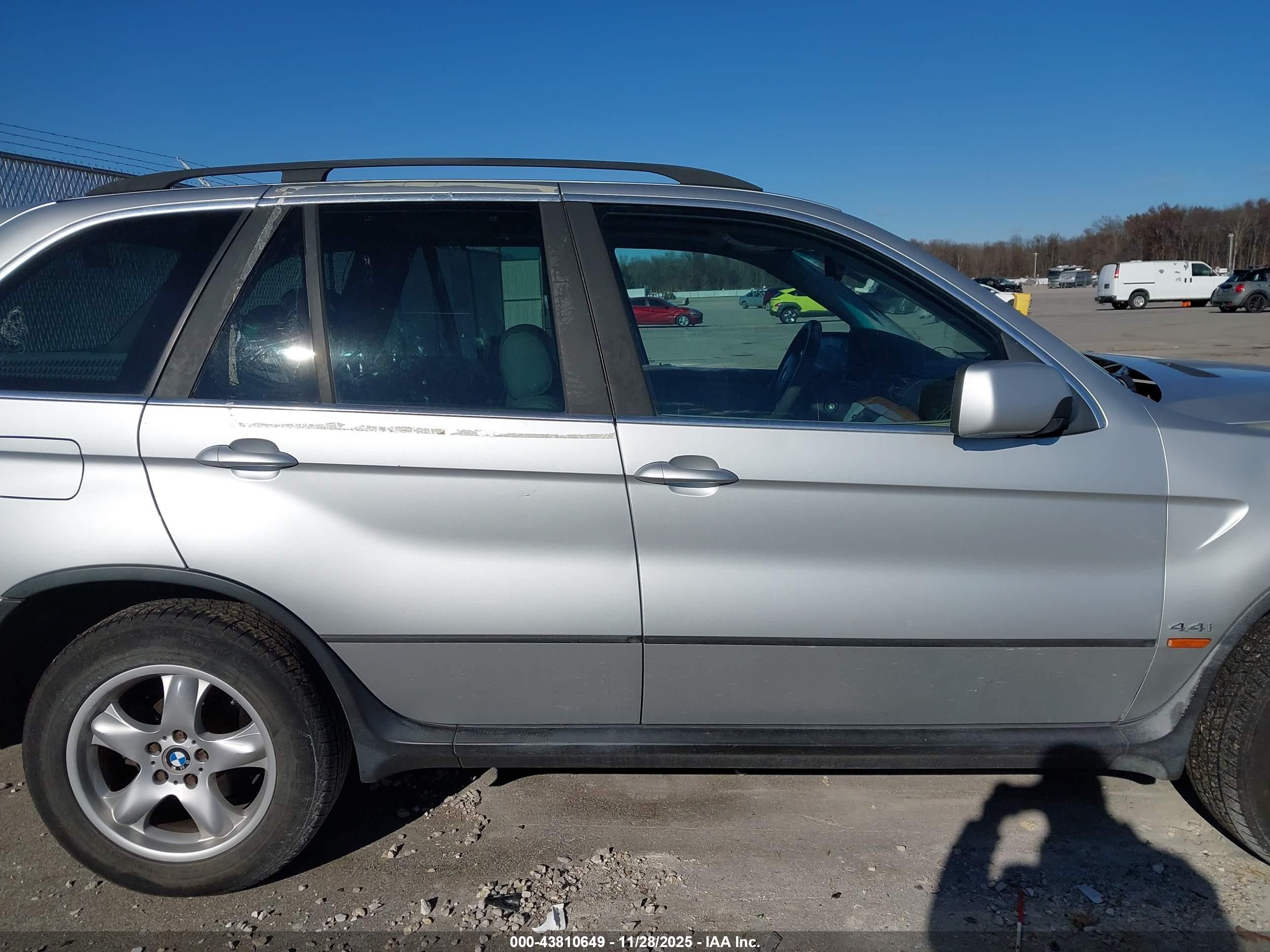 2002 Bmw X5 4.4i Silver vin: 5UXFB33532LH36513
