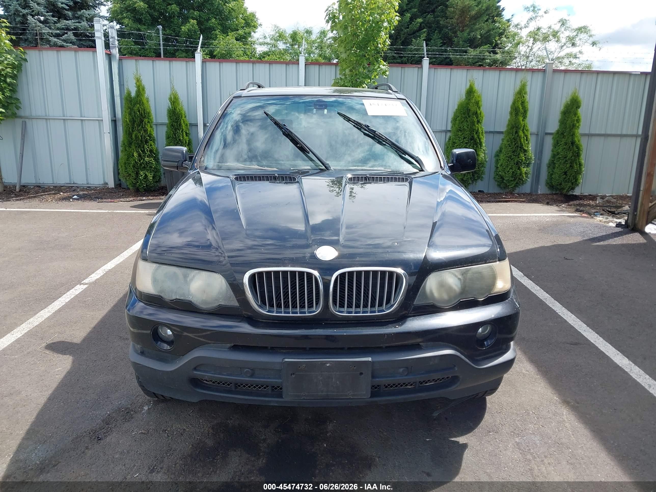 2003 Bmw X5 4.4i Черный vin: 5UXFB33583LH50019