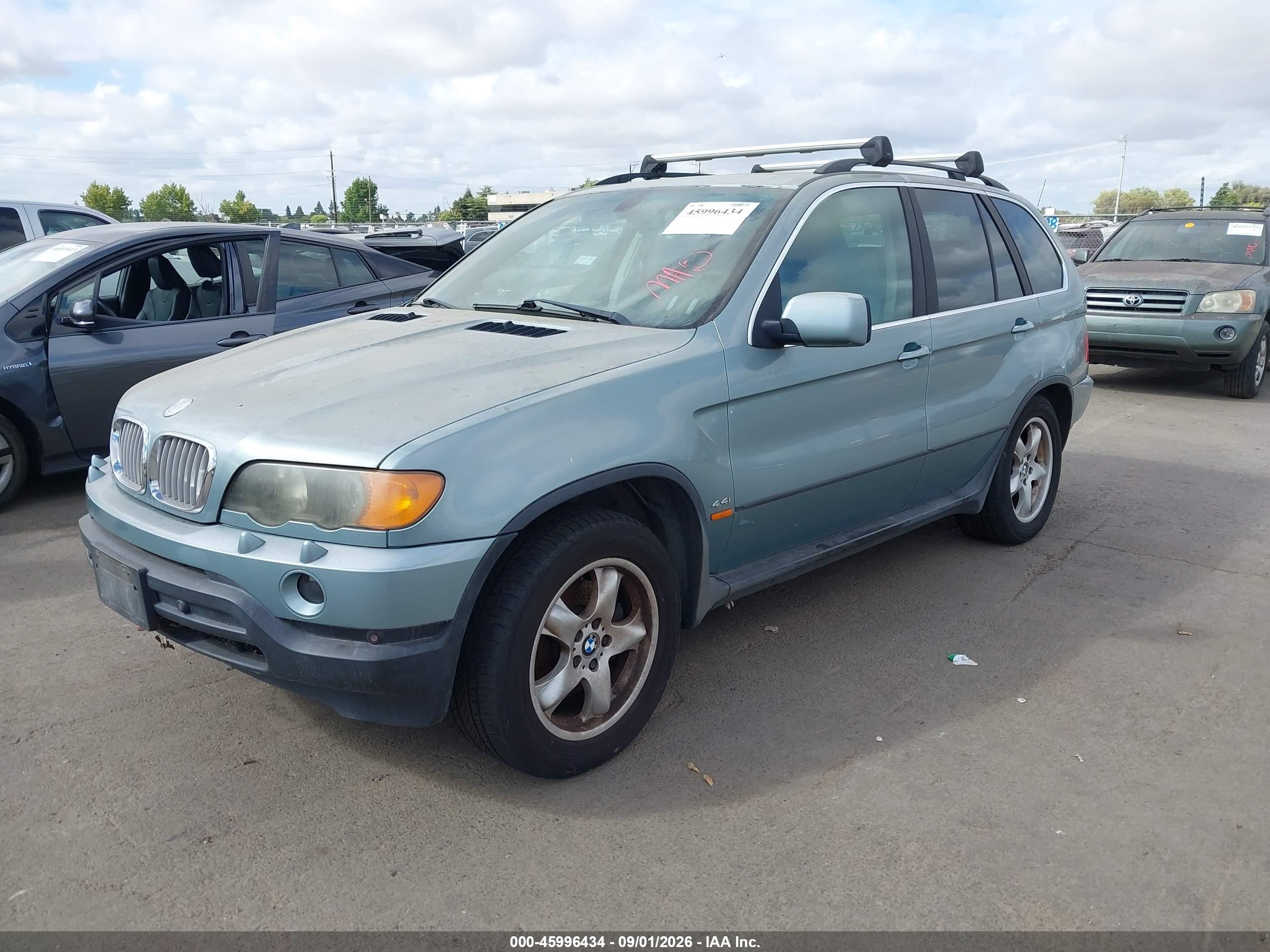 2002 Bmw X5 4.4i Light Blue vin: 5UXFB33592LH39173