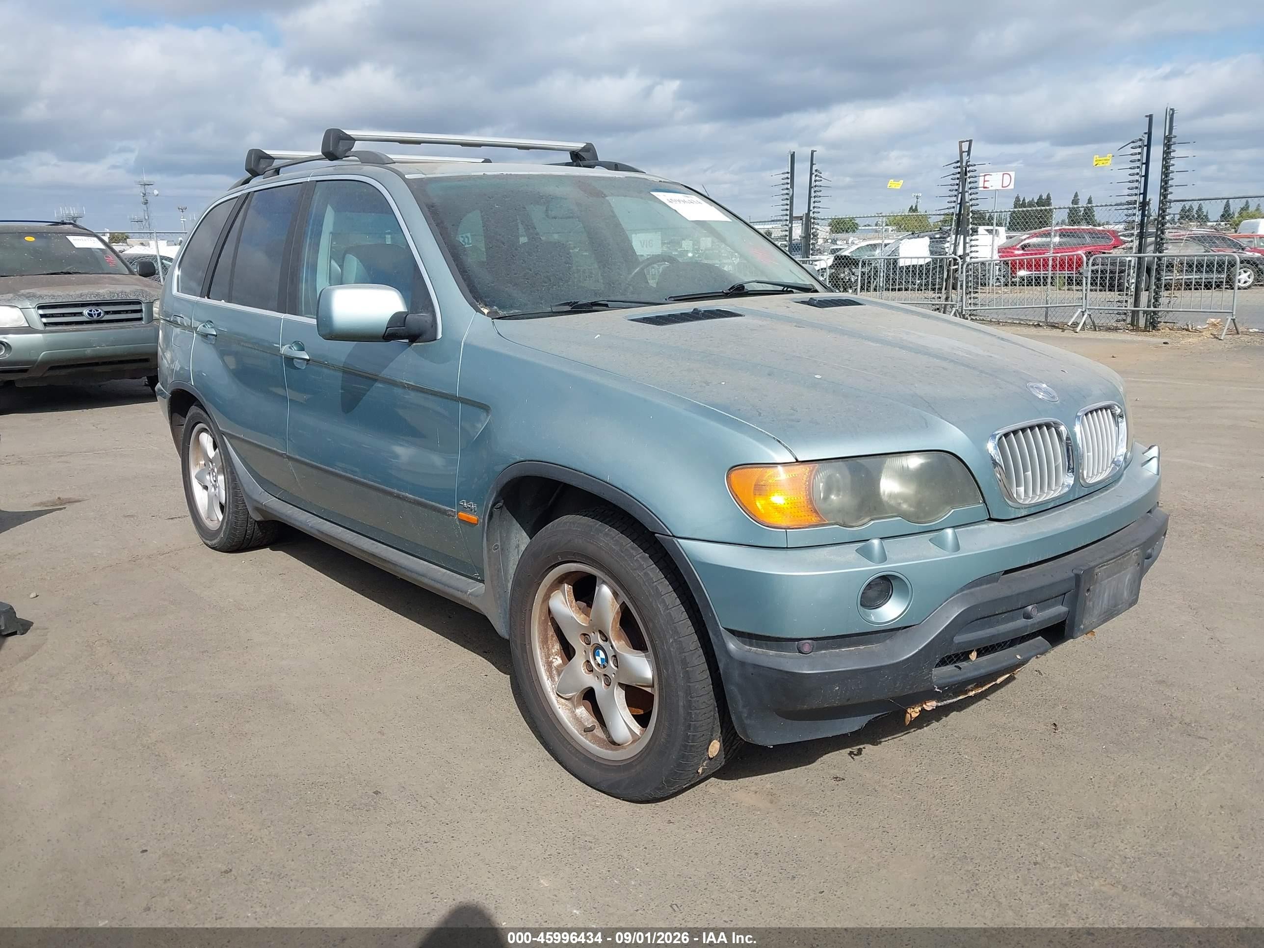 2002 Bmw X5 4.4i Light Blue vin: 5UXFB33592LH39173