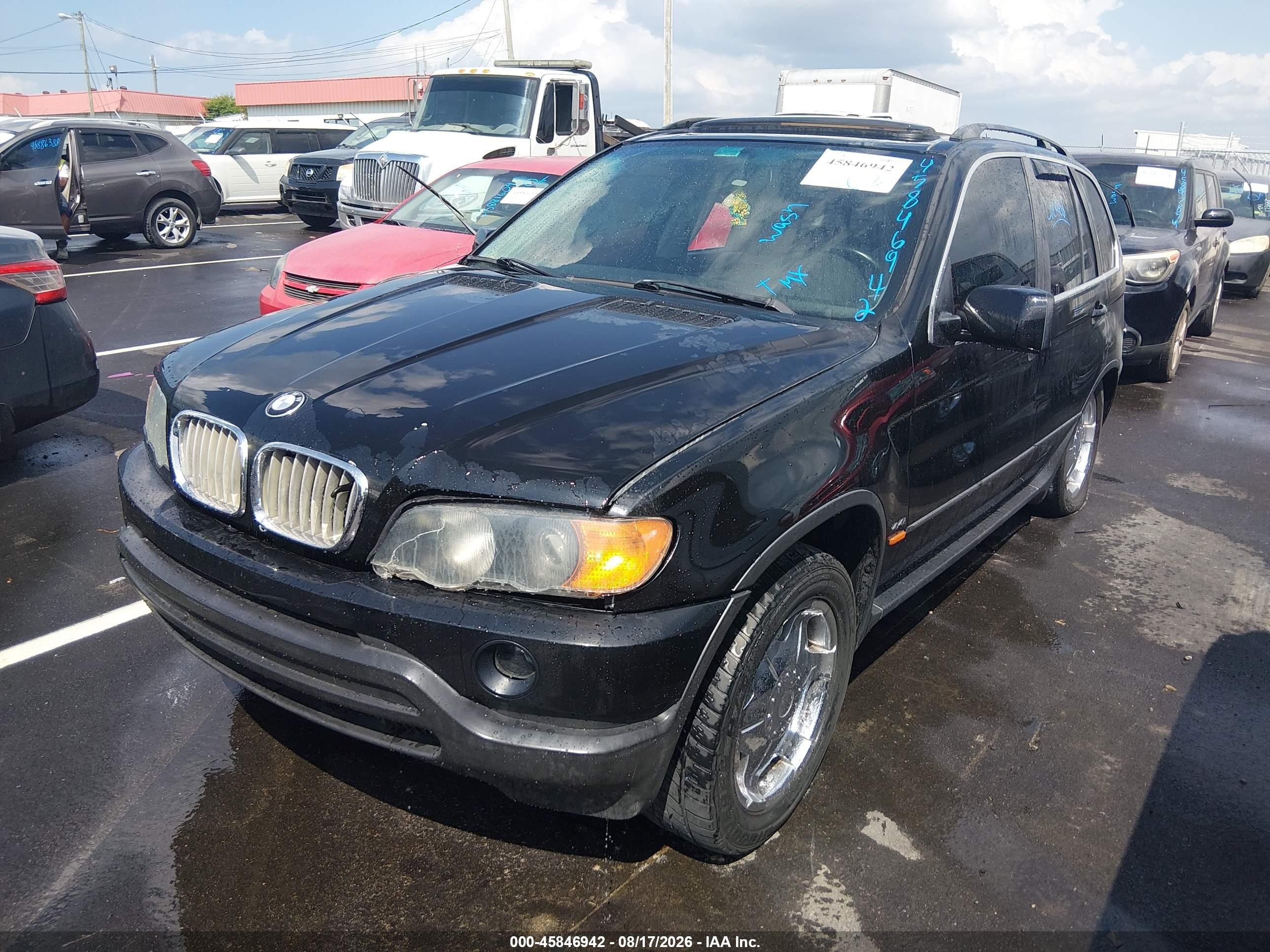 2002 Bmw X5 4.4i Silver vin: 5UXFB335X2LH37383