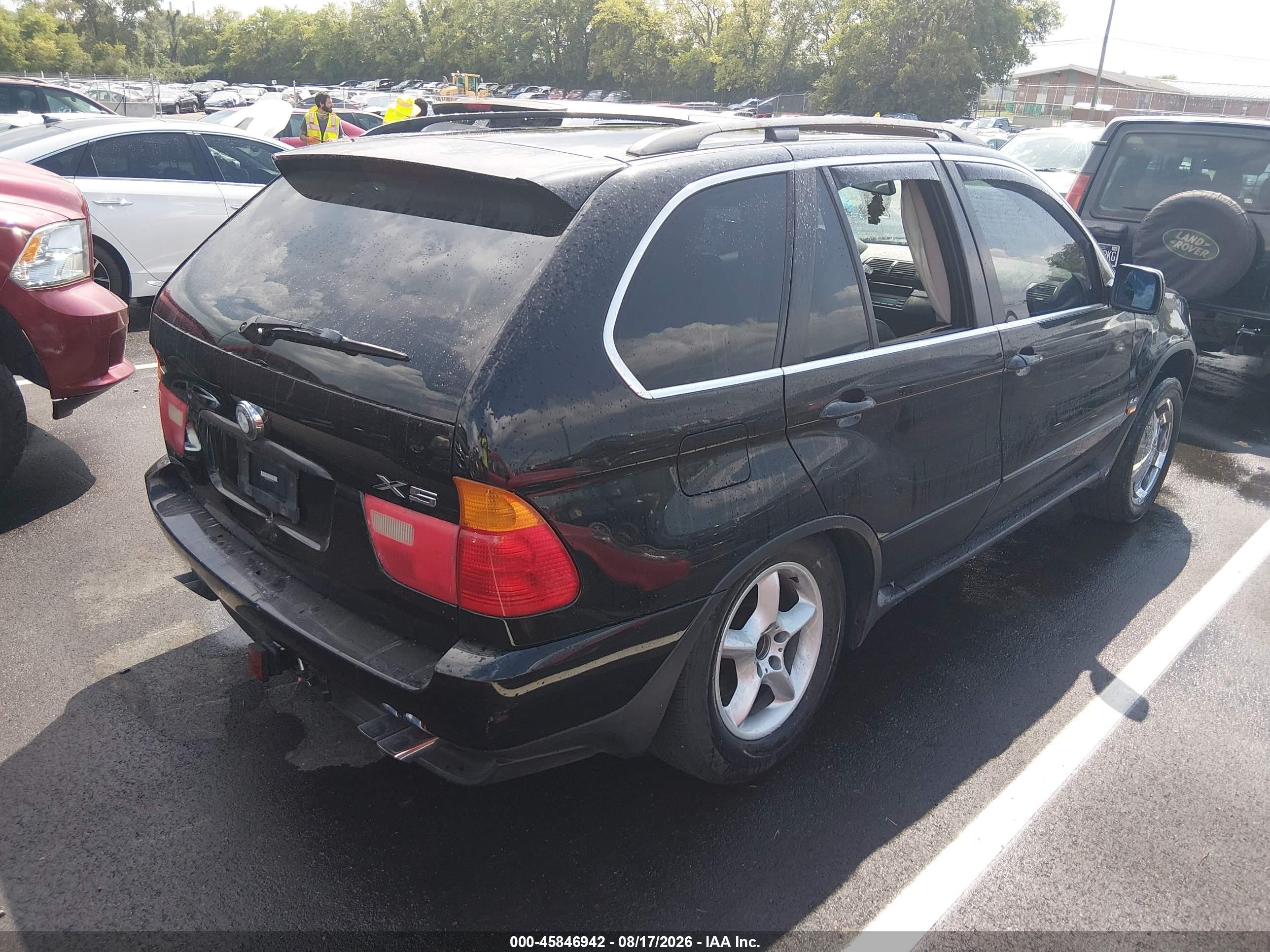 2002 Bmw X5 4.4i Silver vin: 5UXFB335X2LH37383