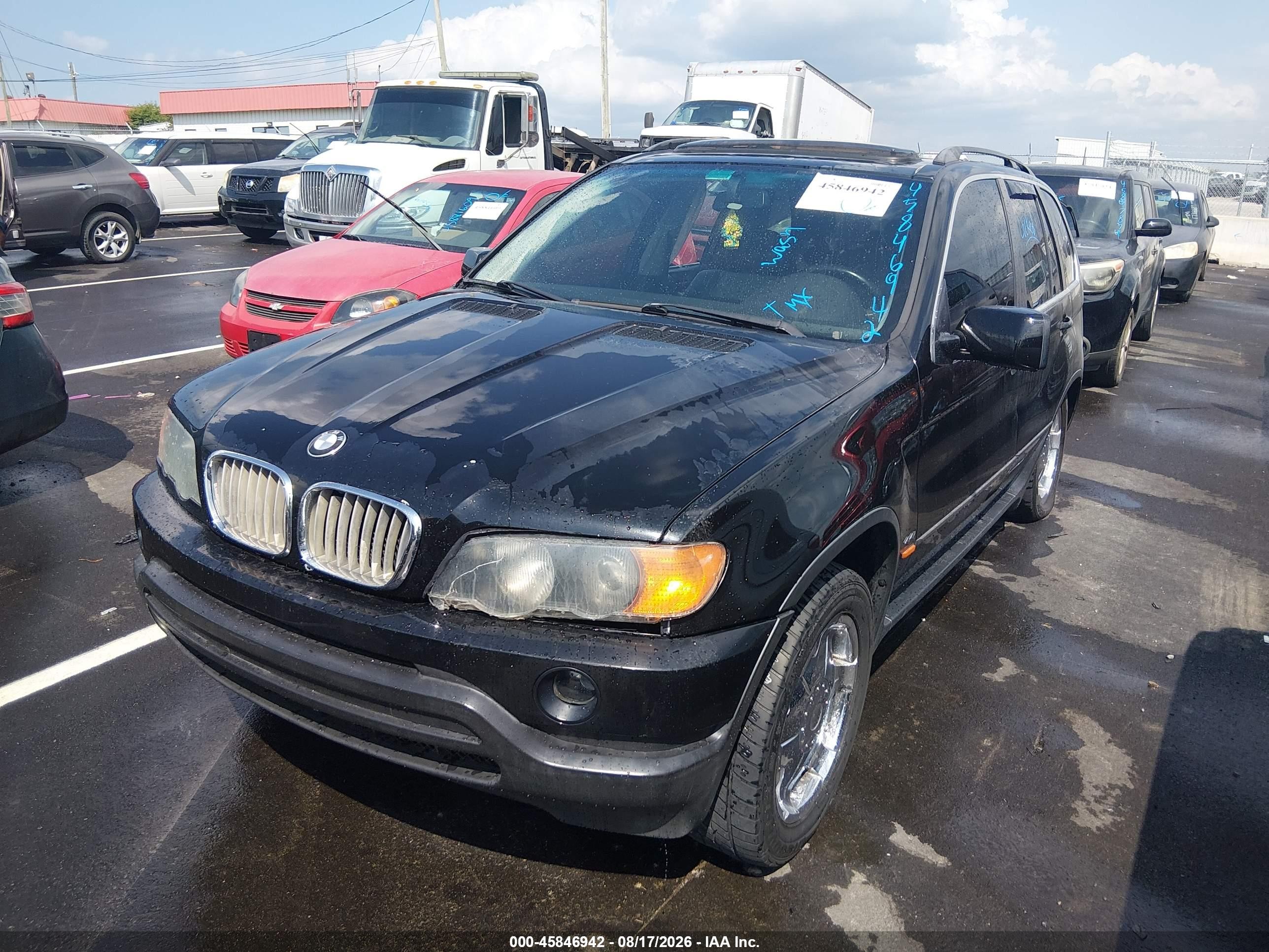 2002 Bmw X5 4.4i Silver vin: 5UXFB335X2LH37383