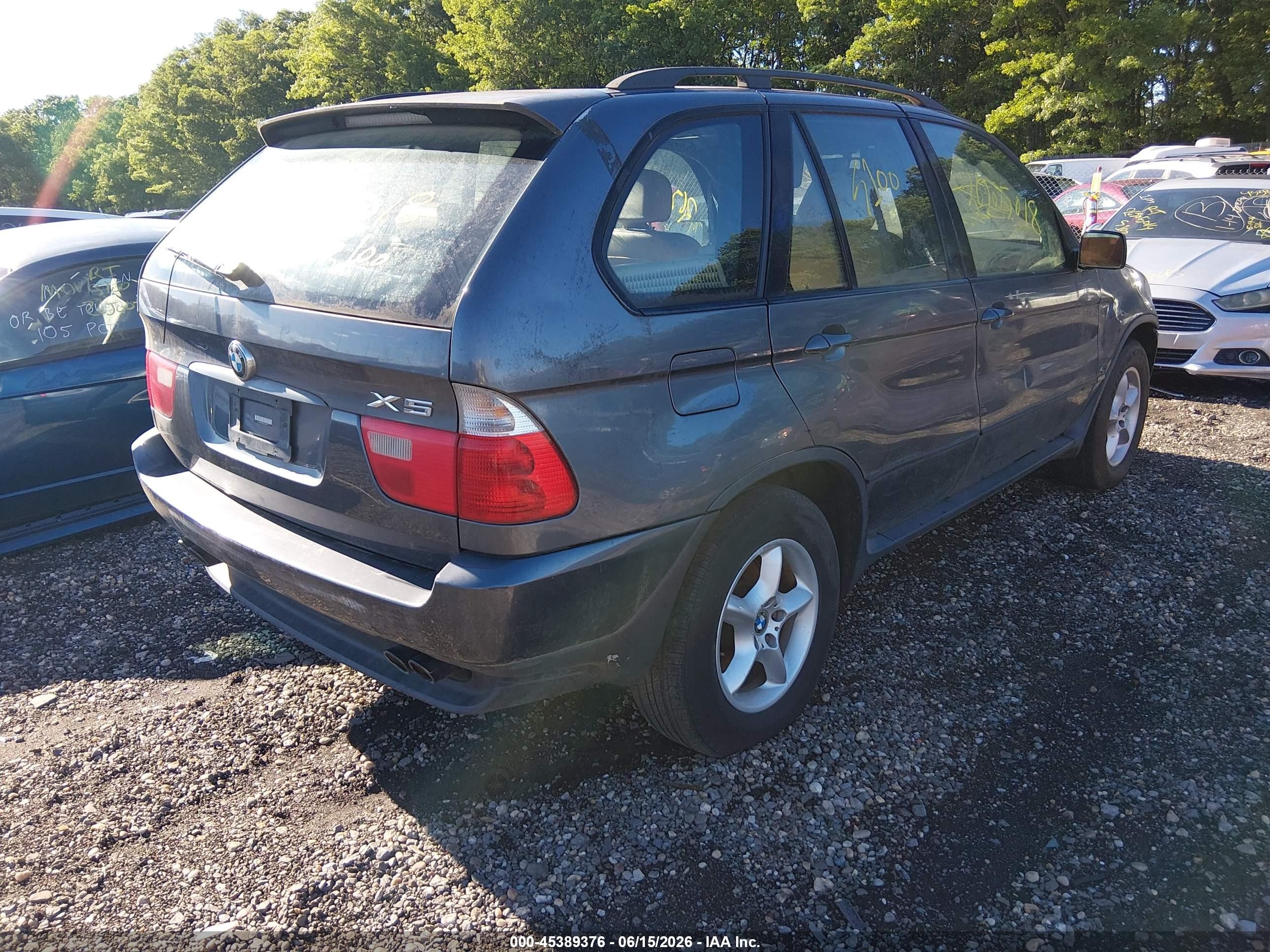 2003 Bmw X5 4.4i Dark Blue vin: 5UXFB335X3LH48899