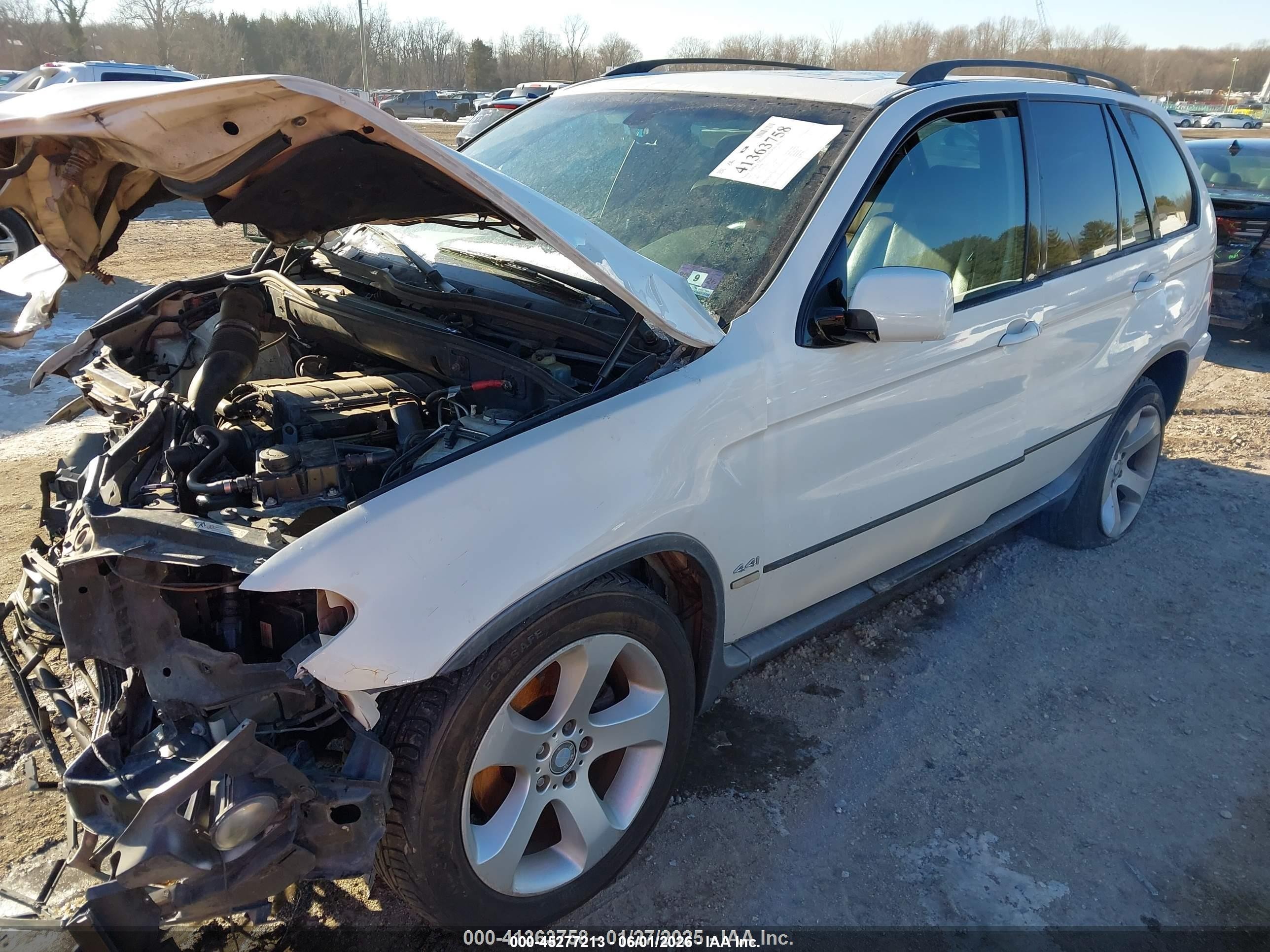 2006 Bmw X5 4.4i White vin: 5UXFB53526LV20912